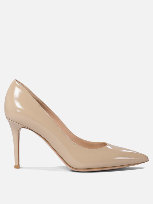Décolleté 100% patent leather - 100% leather  Beige - Gianvito Rossi Donna | PLP | VIETTI Online Store 
