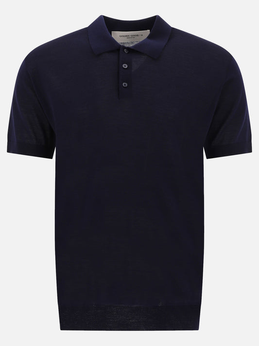 Polo con bottoni Solid colour  Blu - Golden Goose Uomo | PLP | VIETTI Online Store 
