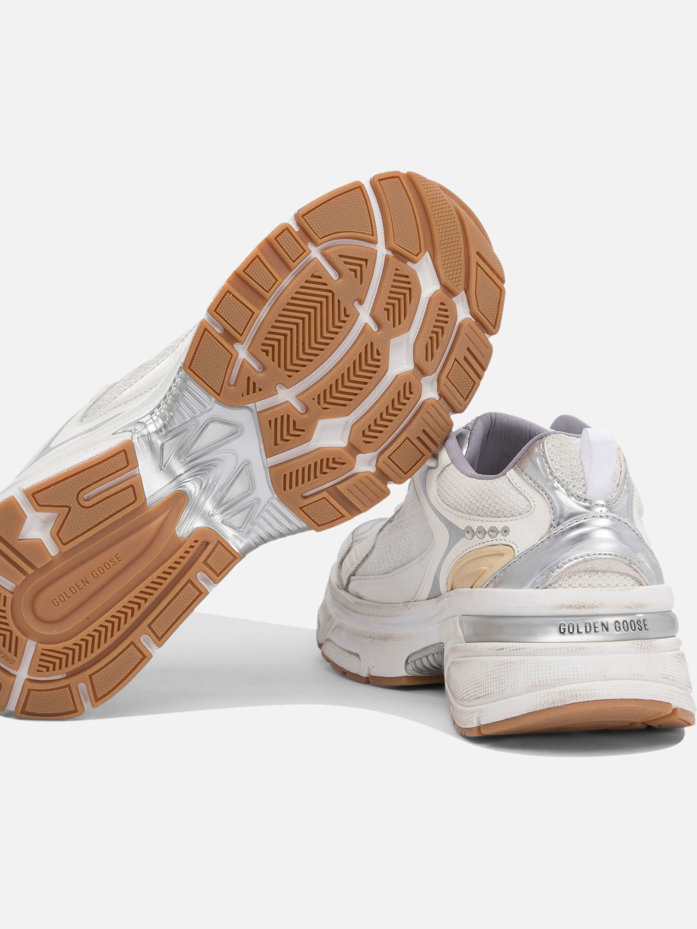 Low top sneakers 49% polyester 30% cow leather 12% polyurethane textile 9% ovine leather - 100% rubber  White - Golden Goose Women | PDP | VIETTI Online Store | Zoom-Modal_5
