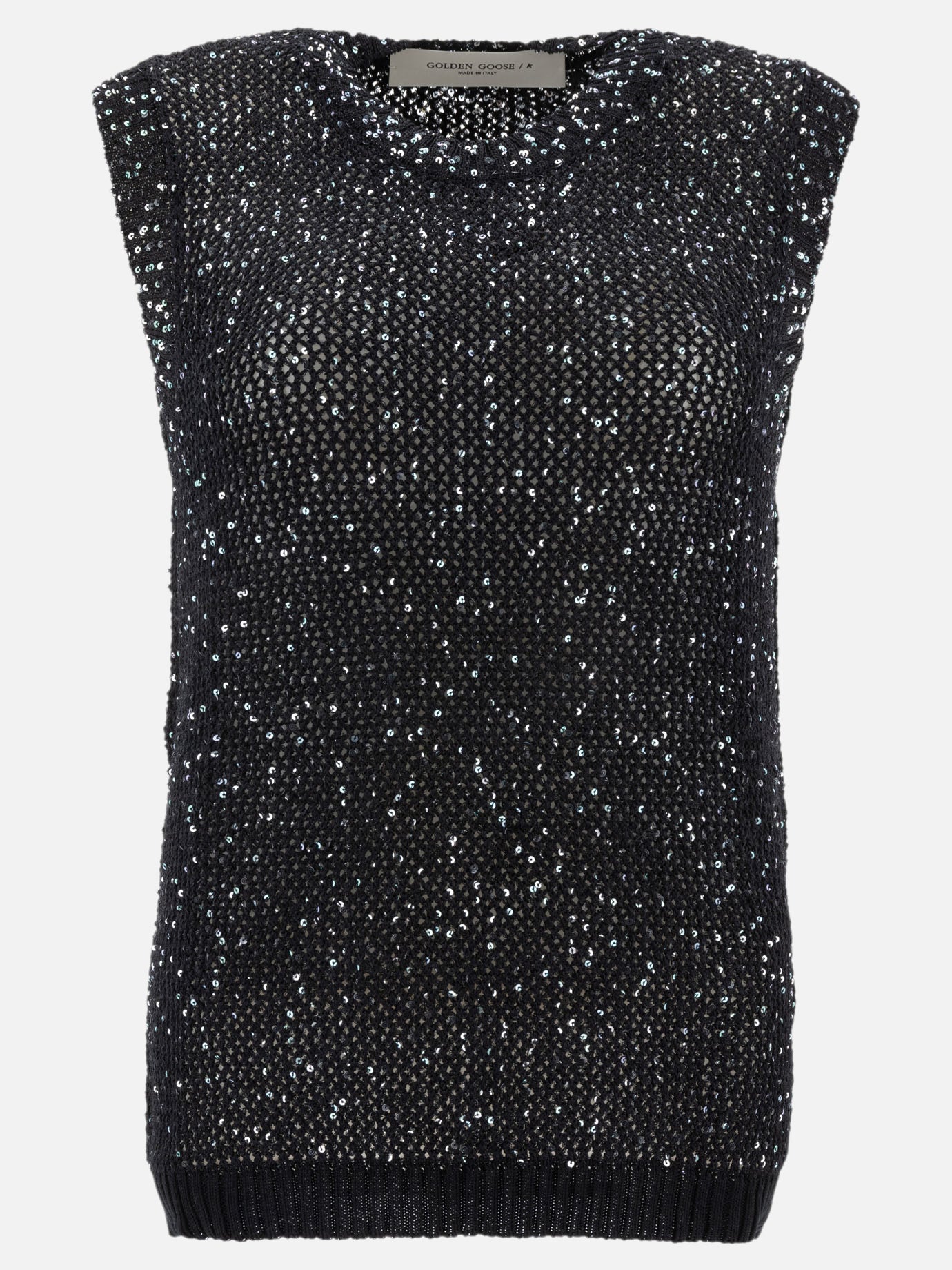 Golden Goose Knit top with sequins 16021184_XS Black thumbnail_1