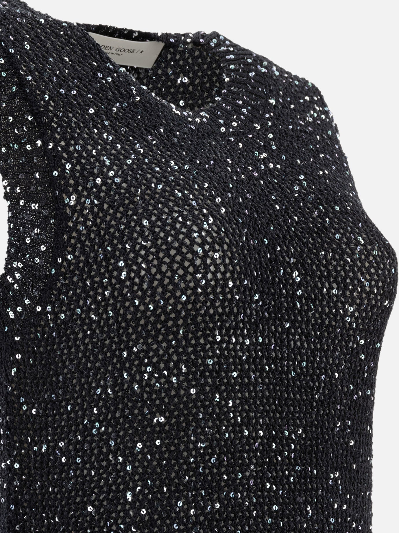 Golden Goose Knit top with sequins 16021184_XS Black thumbnail_3