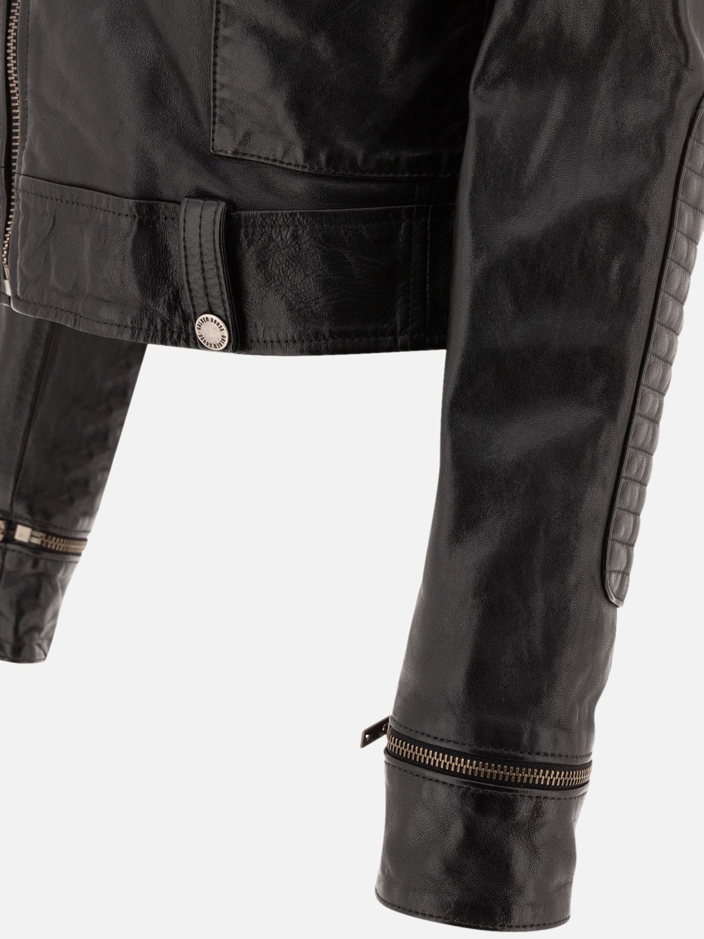 Golden Goose Giacca biker in pelle 15858253_38 Black thumbnail_4