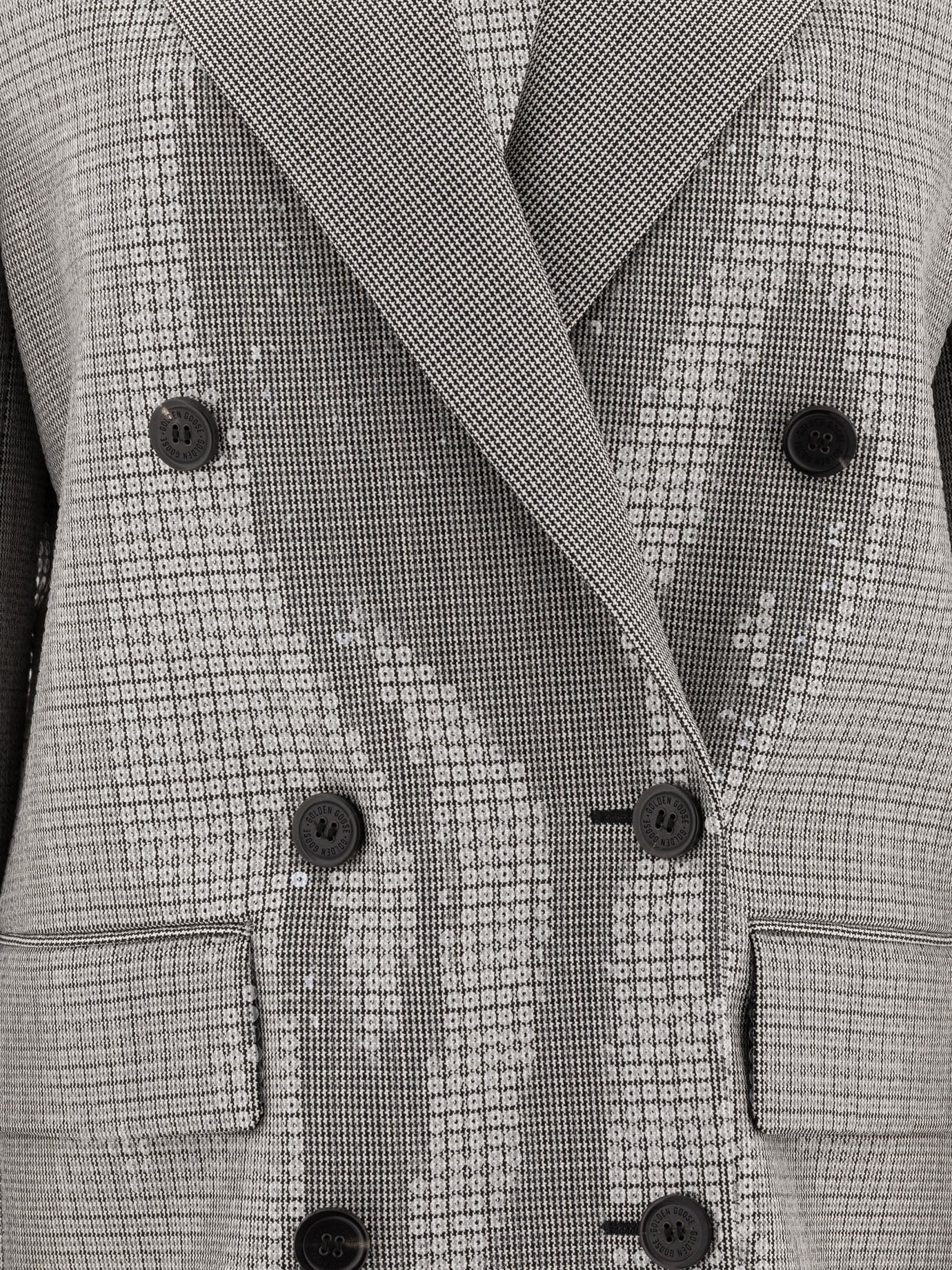 Golden Goose Double-breasted boyfriend jacket Silver
