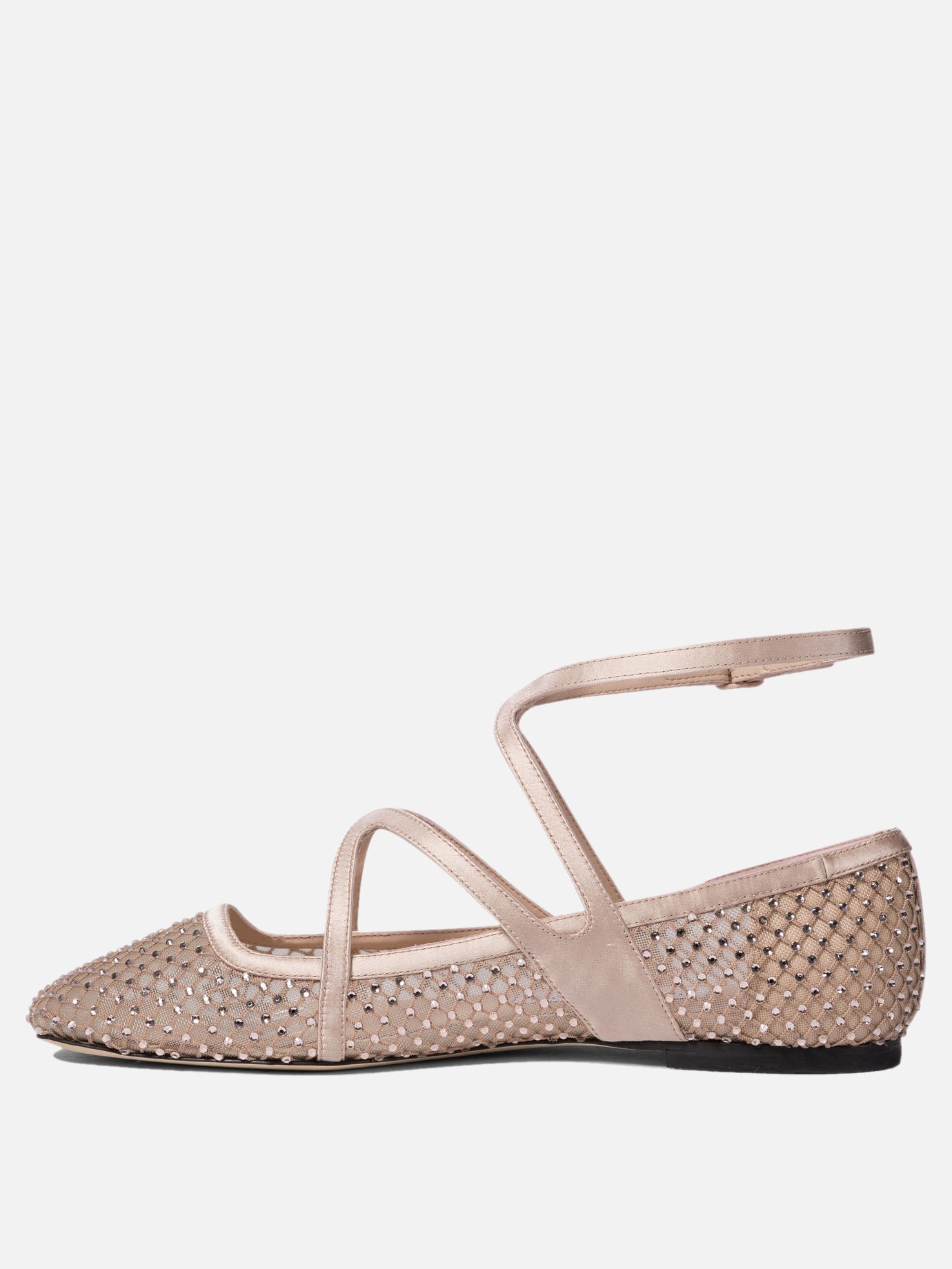 Classic ballet flats 80% polyamide 20% leather - 95% leather 5% rubber  Pink - Jimmy Choo Women | PDP | VIETTI Online Store | thumbnail_3