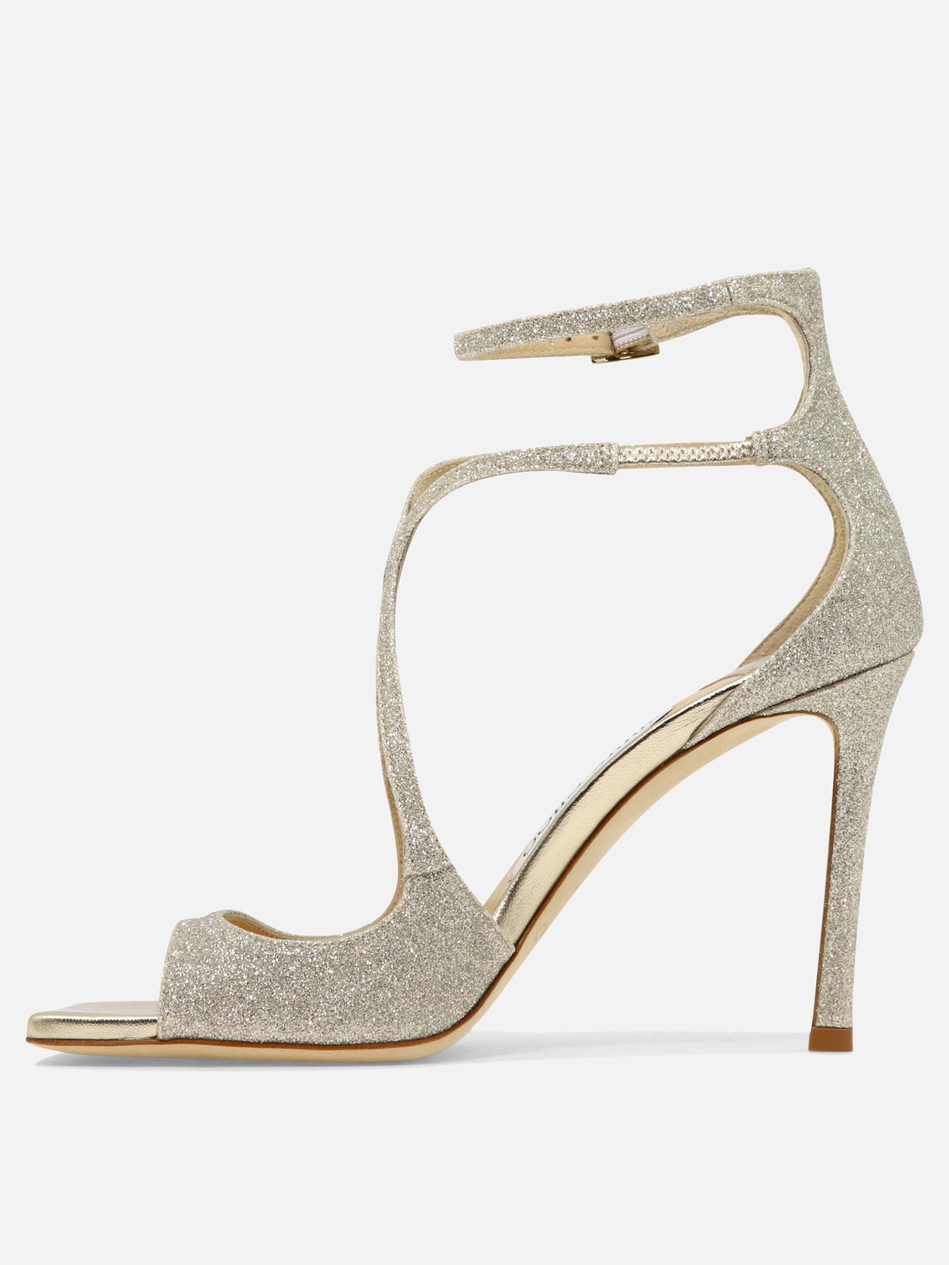 Heeled sandals 100% leather - 100% leather  Grey - Jimmy Choo Women | PDP | VIETTI Online Store | thumbnail_3