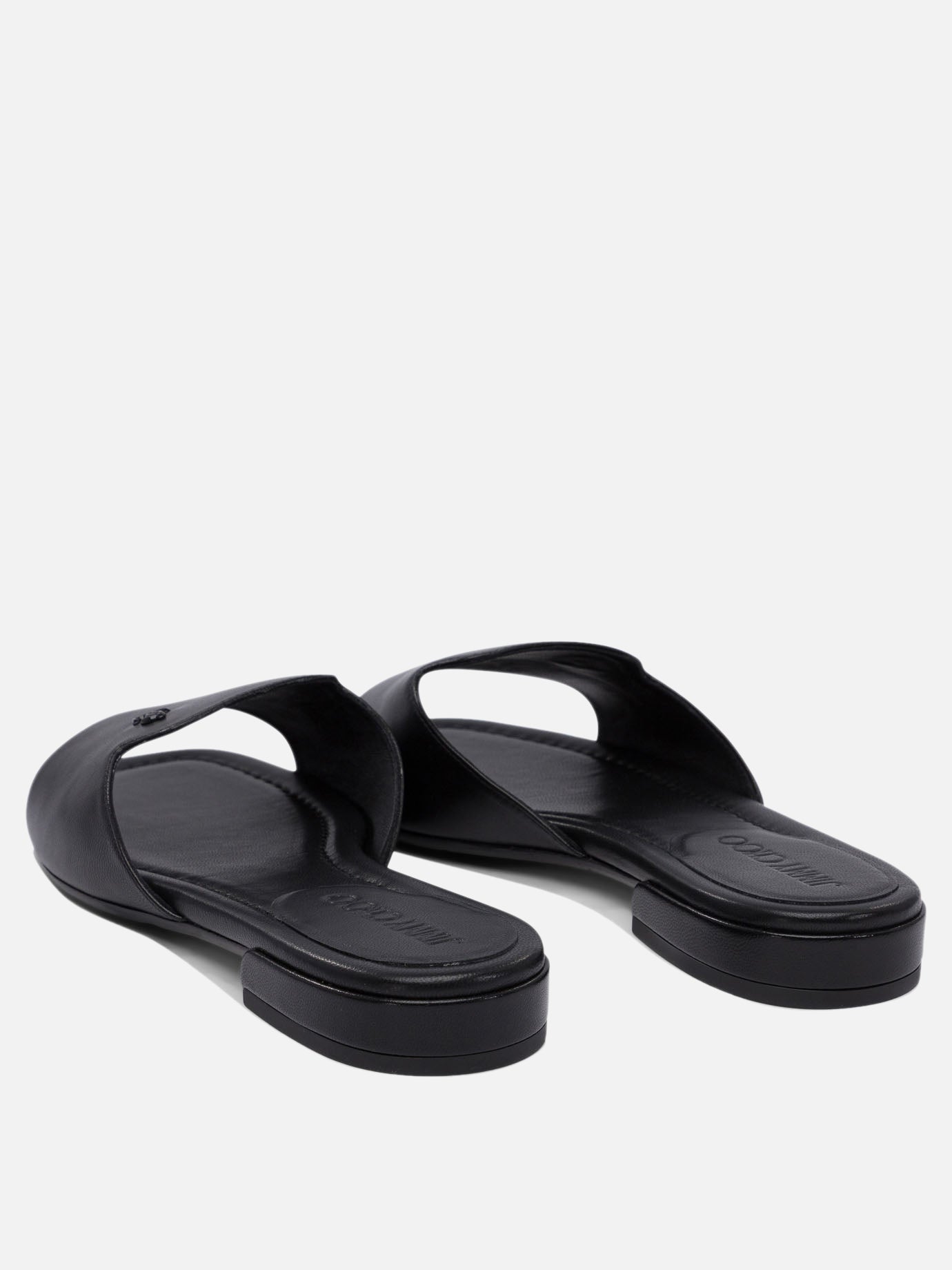 Flat sandals 100% leather - 50% leather 50% rubber  Black - Jimmy Choo Women | PDP | VIETTI Online Store | thumbnail_4