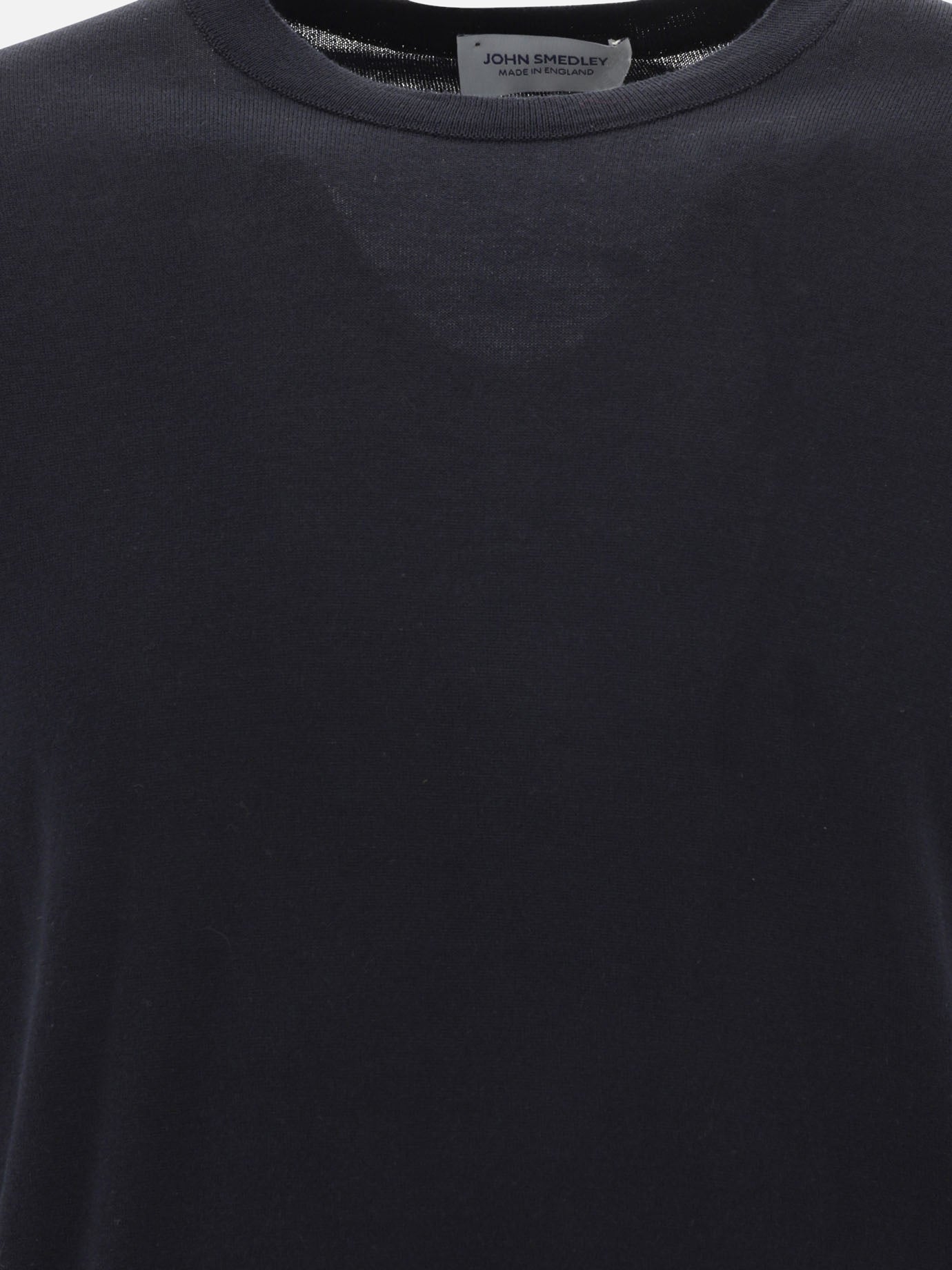 Crewneck t-shirts Solid colour  Black - John Smedley Men | PDP | VIETTI Online Store | thumbnail_3