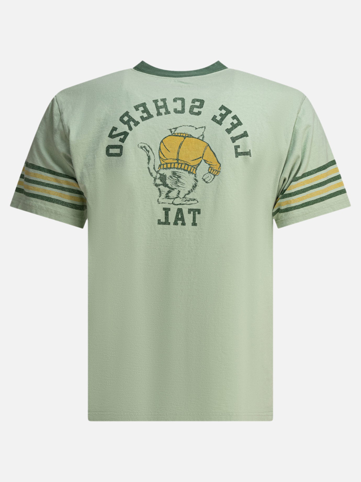 KAPITAL T-shirt &quot;College CAT PITAL&quot; 17712409_2 Green thumbnail_2