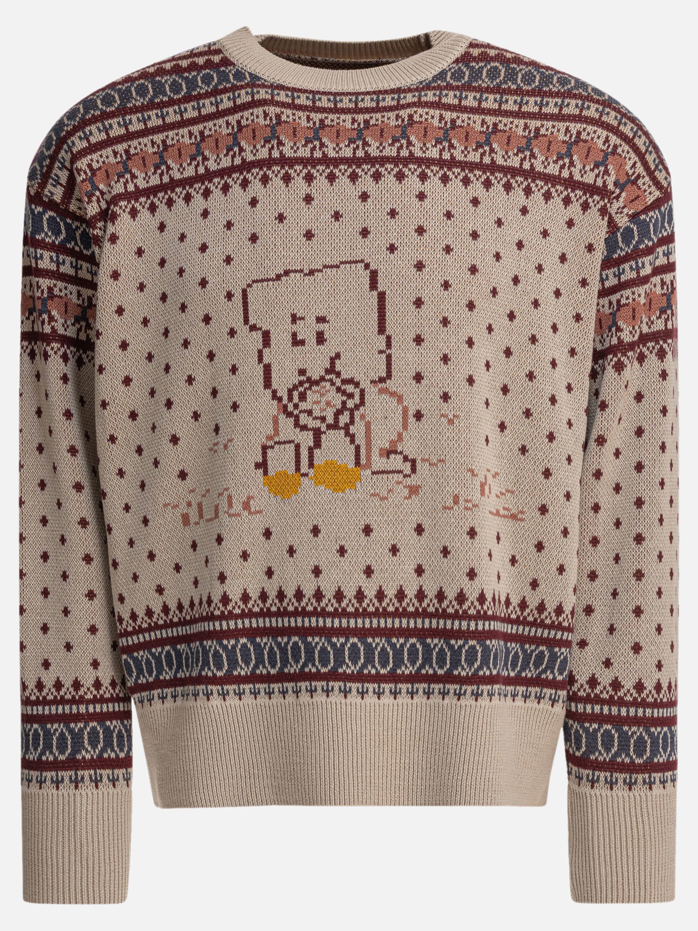 KAPITAL Maglione &quot;Fair Isle Peckish Rainbowy&quot; 12649391_3 Brown thumbnail_1