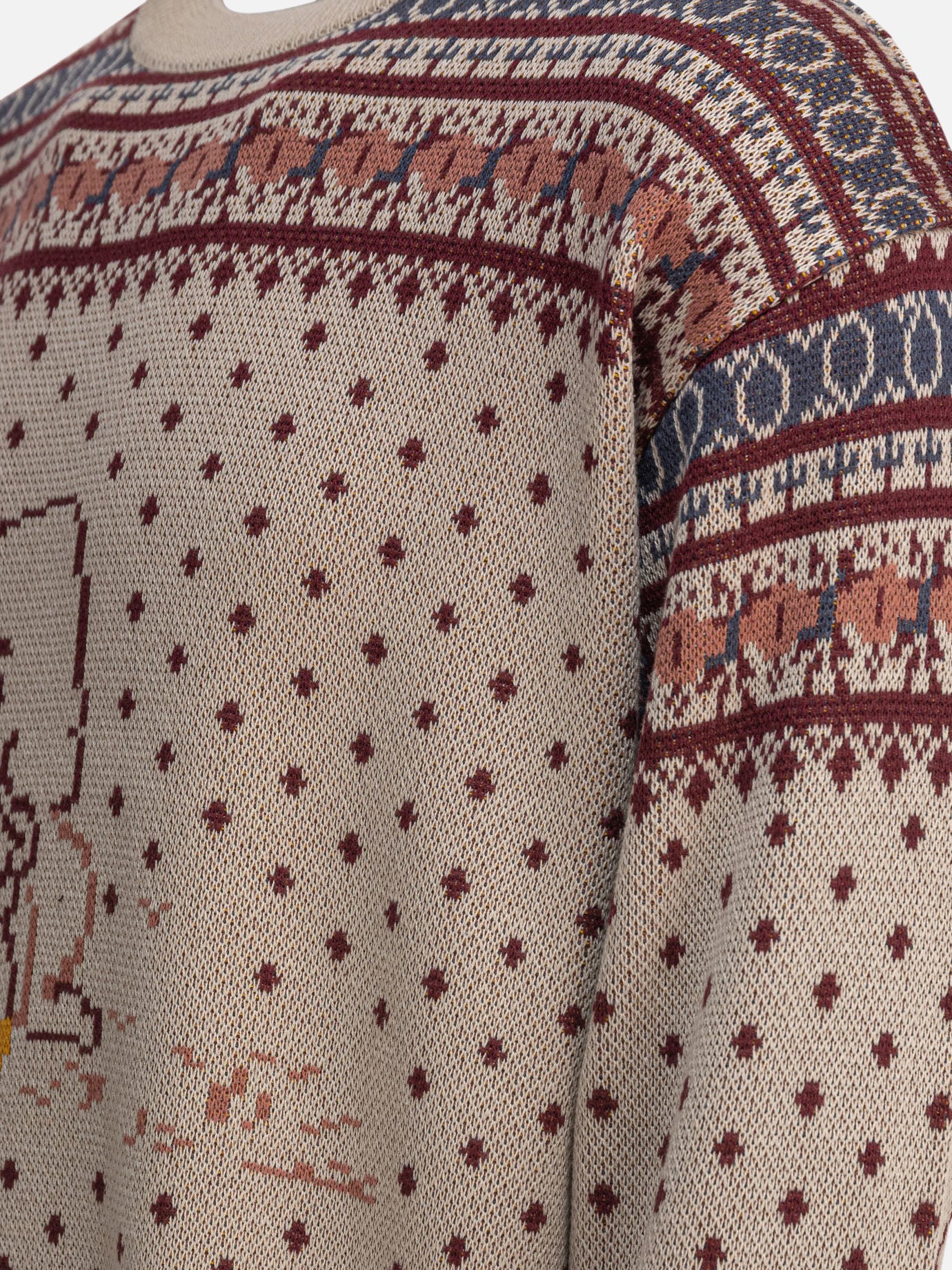 KAPITAL Maglione &quot;Fair Isle Peckish Rainbowy&quot; 12649391_3 Brown thumbnail_4