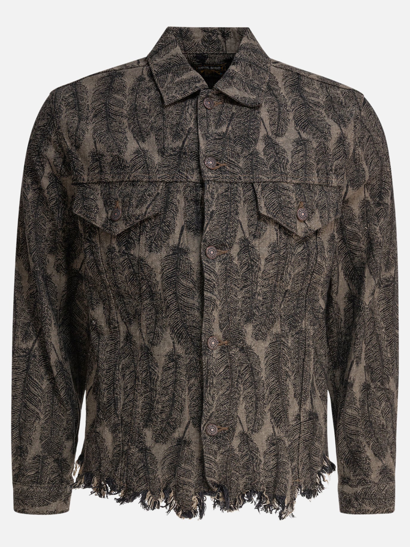 KAPITAL Denim jacket with feathers 22782834_3 Grey thumbnail_1