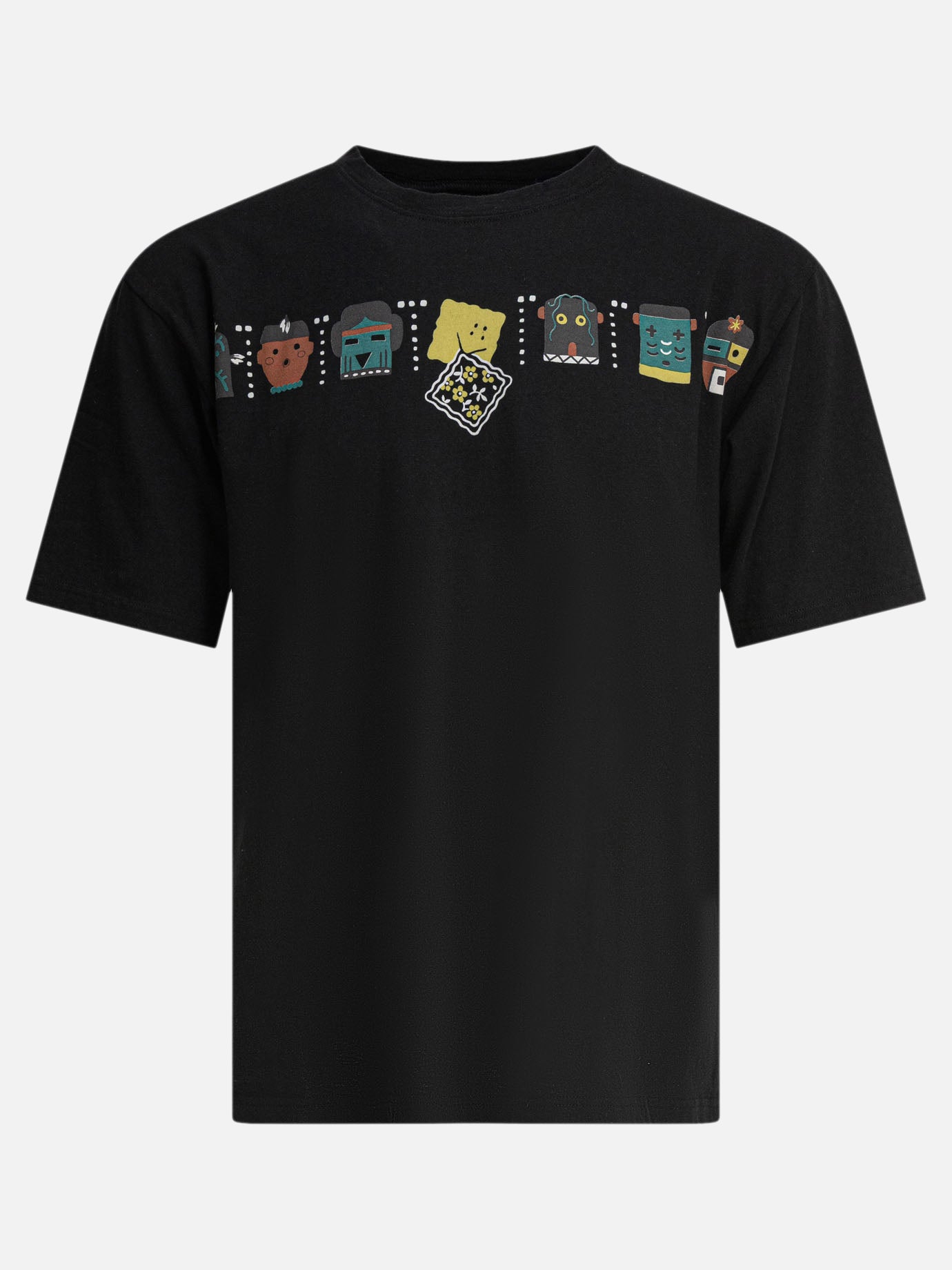 KAPITAL T-shirt &quot;Peckish &amp; Kachina&quot; 19880423_M Black thumbnail_1