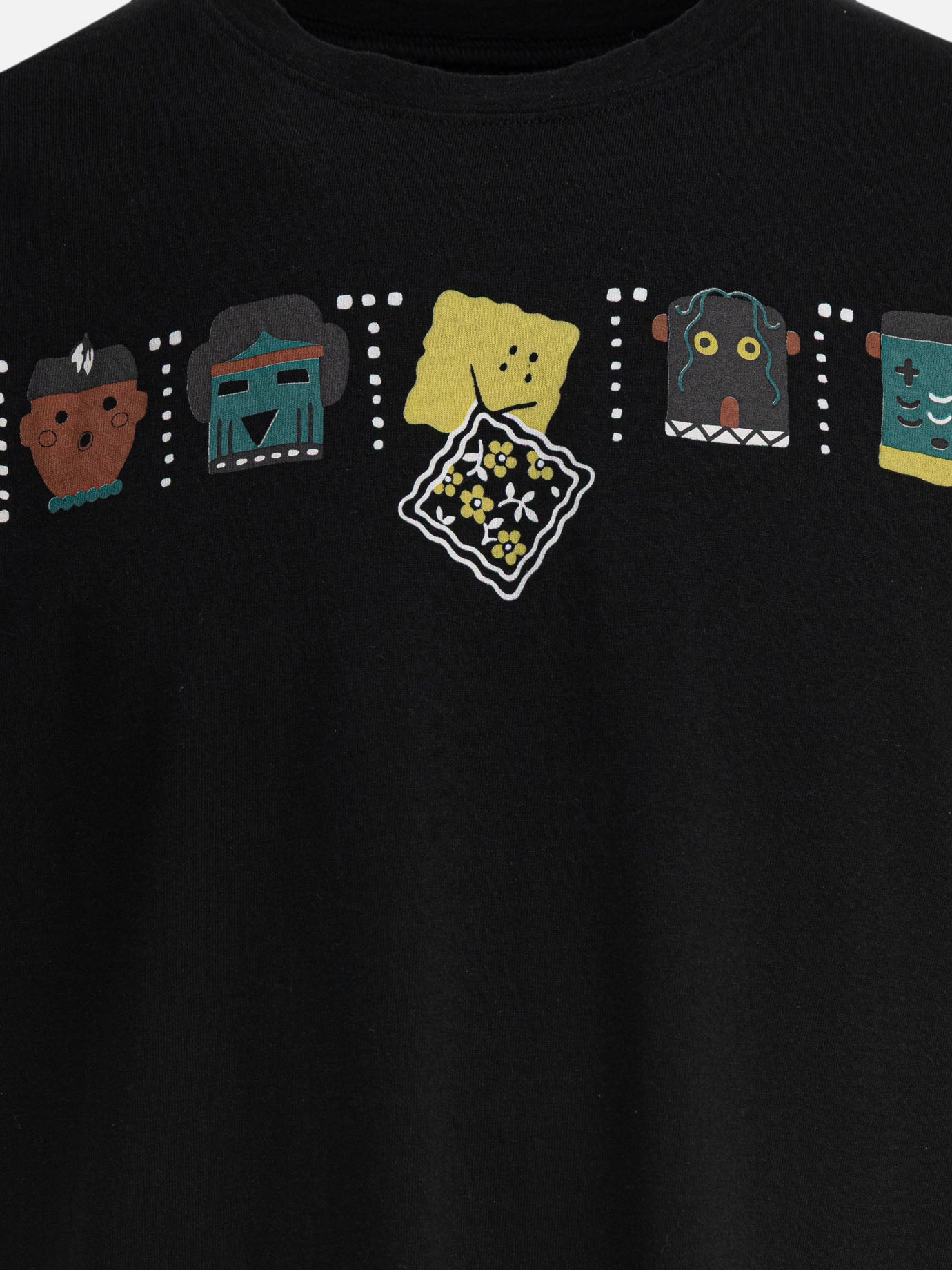 KAPITAL T-shirt &quot;Peckish &amp; Kachina&quot; 19880423_M Black thumbnail_3