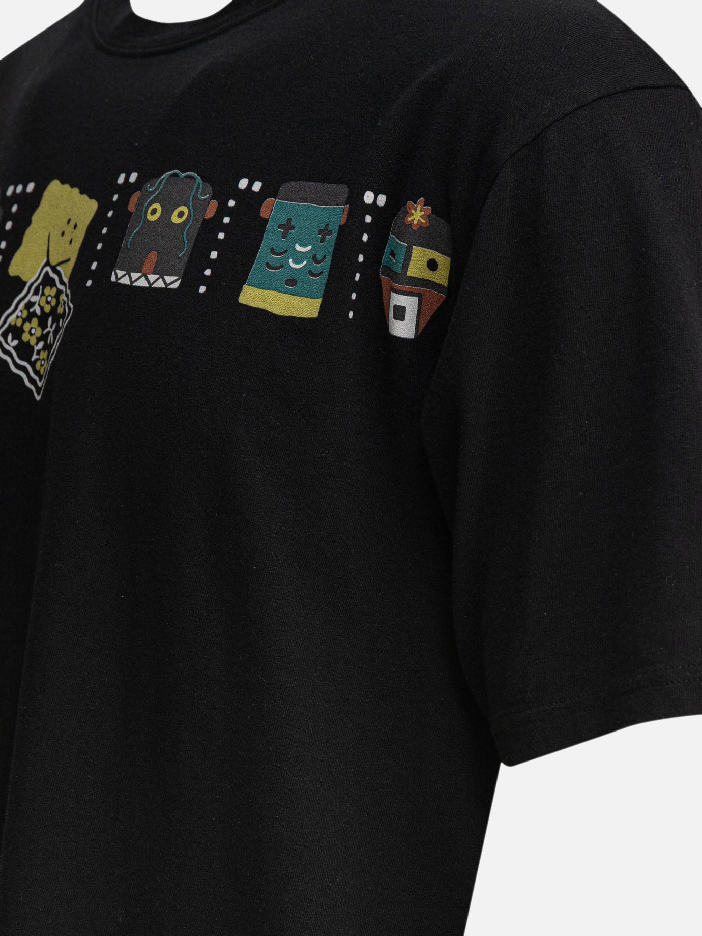 KAPITAL T-shirt &quot;Peckish &amp; Kachina&quot; 19880423_M Black thumbnail_4
