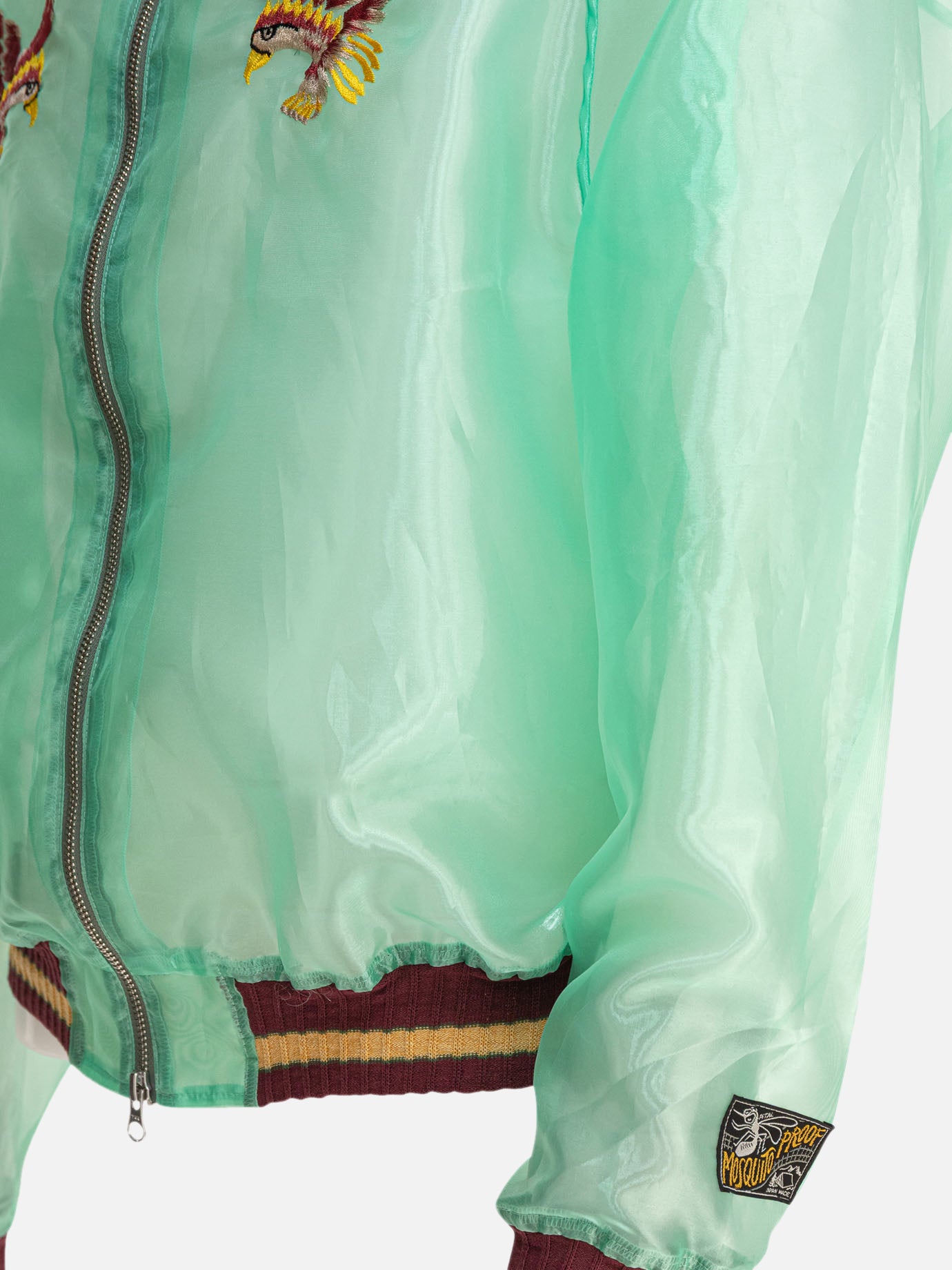 KAPITAL Bomber jacket "Sheer Pearl Mosquito Guard" Green