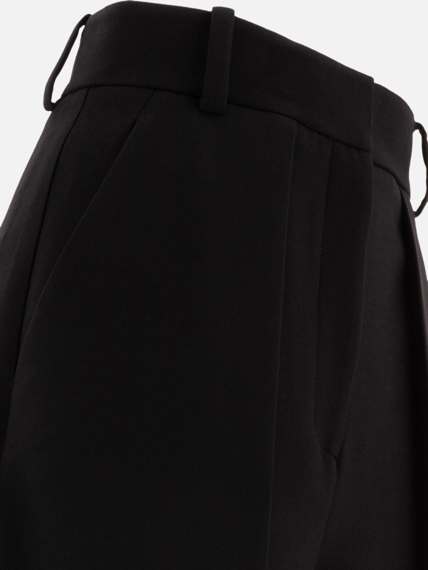 パンツ KHAITE Woman Pants Black 31564092 200 Lenn Pant in Black Satin – KHAITE