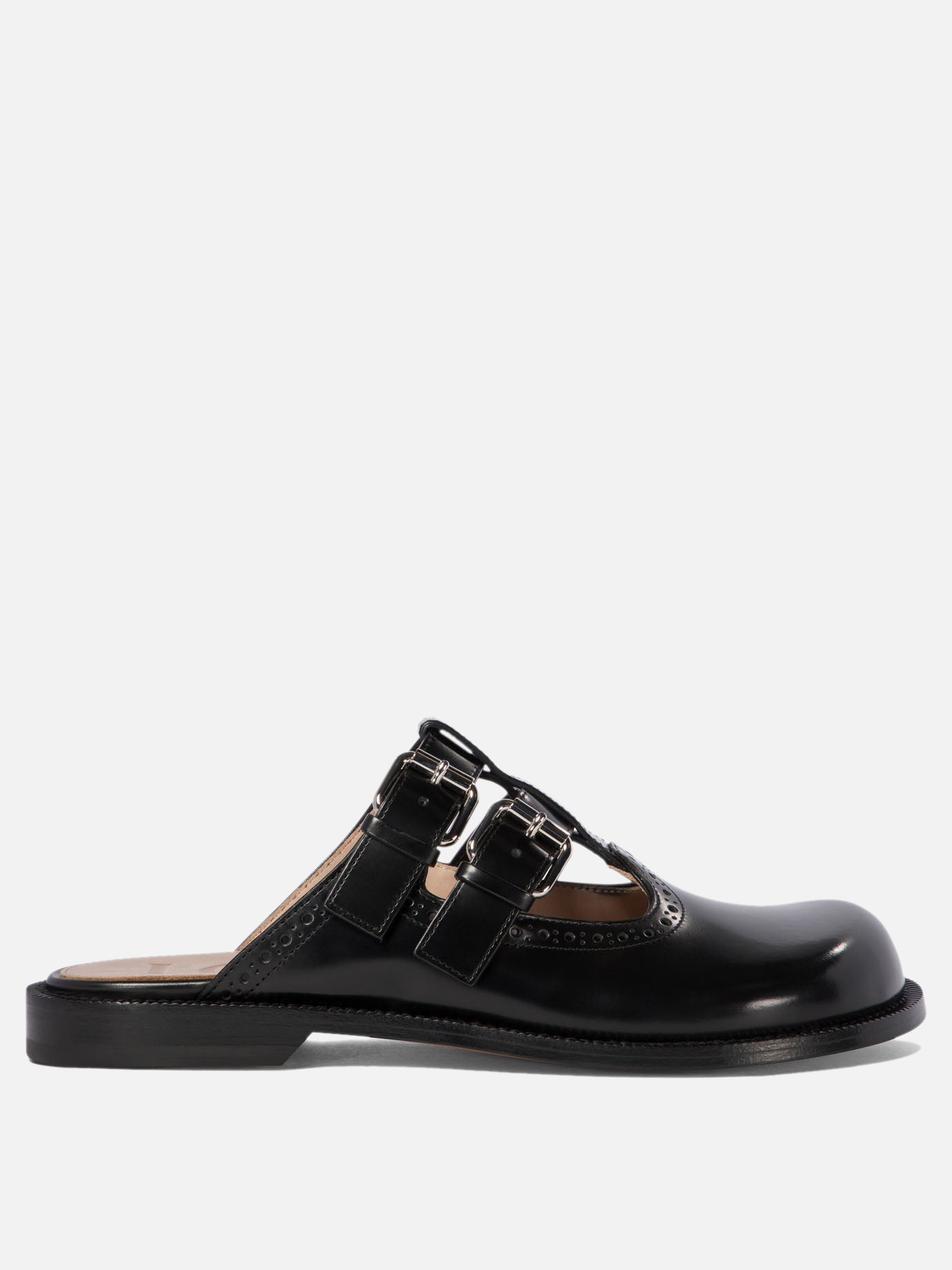 Slipper 100% leather - 100% leather  Nero - Loewe Donna | PDP | VIETTI Online Store | thumbnail