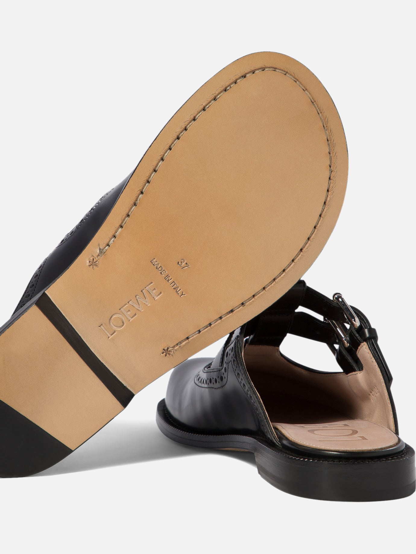 Slipper 100% leather - 100% leather  Nero - Loewe Donna | PDP | VIETTI Online Store | thumbnail_5