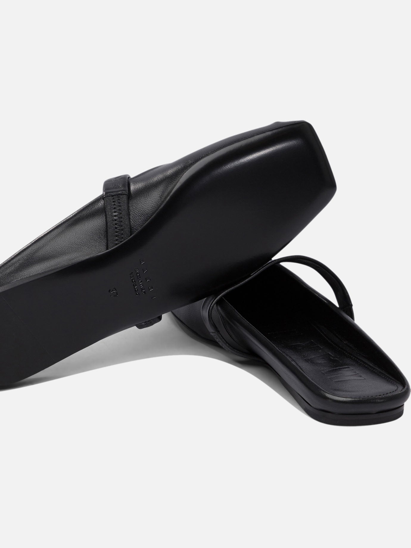 Marni &quot;Little Bow&quot; ballet flats sabot 16312907_36 Black thumbnail_5