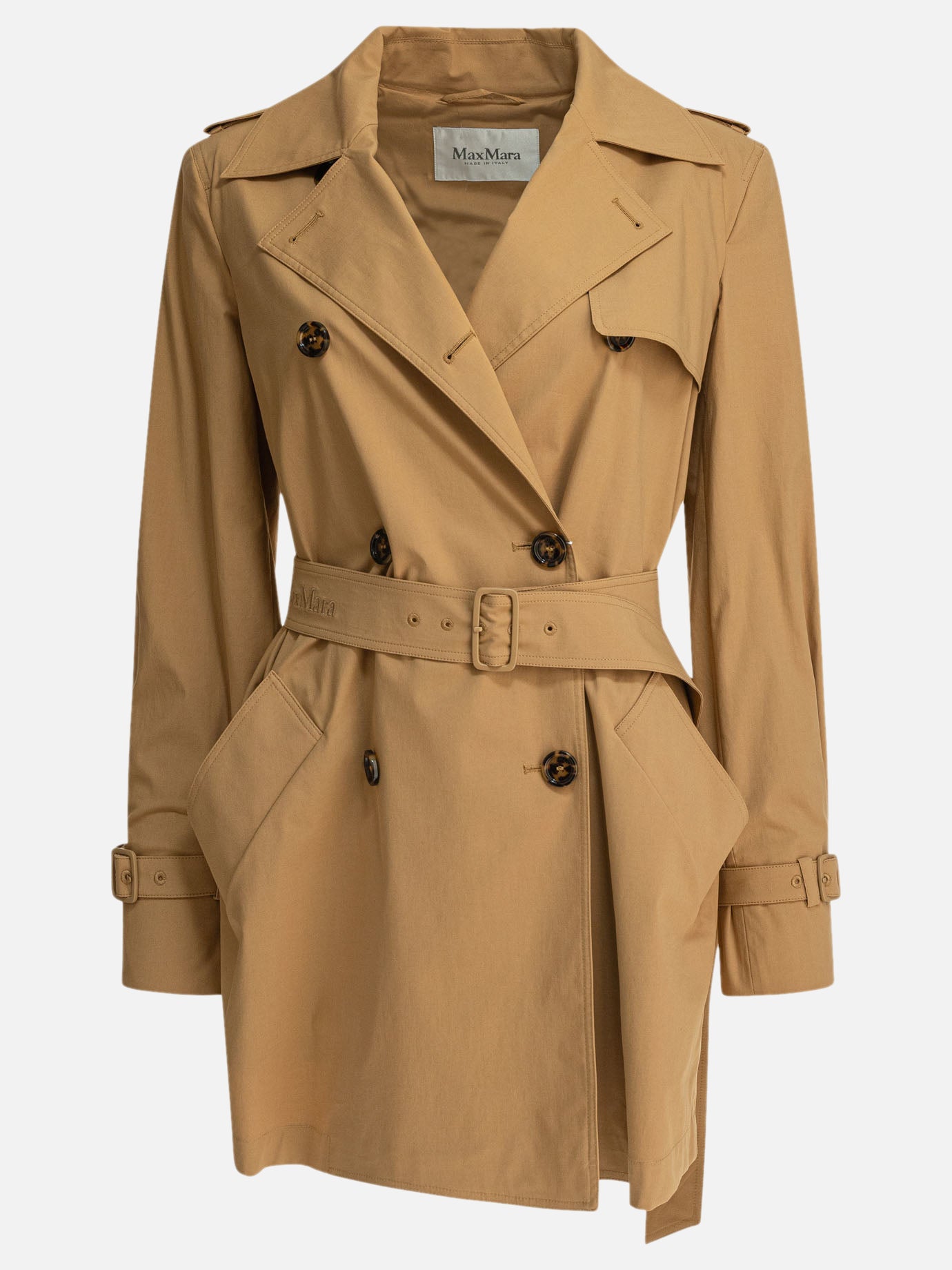 Max Mara Impermeabile in tela di cotone 16086667_40 Beige thumbnail_1