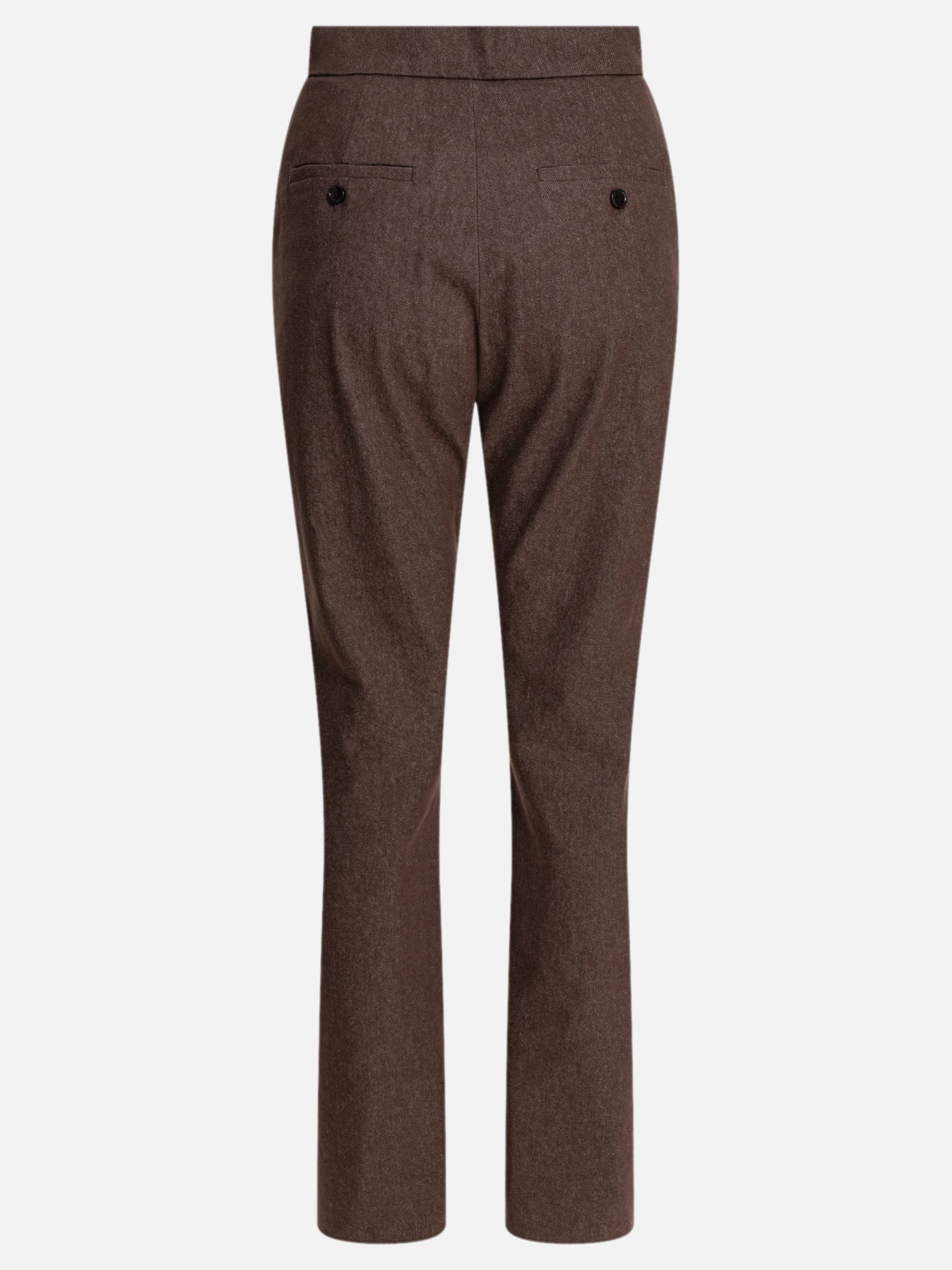 Max Mara Denim-effect cotton trousers 17520739_38 Brown thumbnail_2