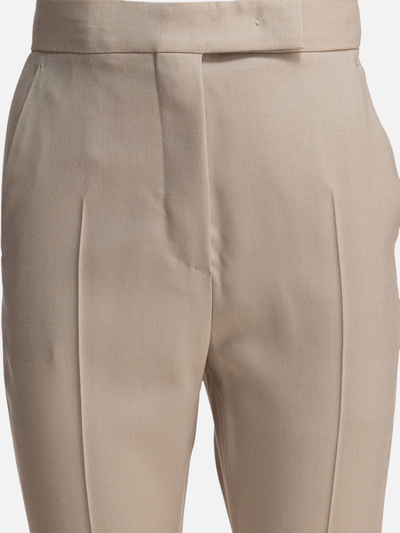 Tailored trousers Solid colour  Beige - Max Mara Women | PDP | VIETTI Online Store | thumbnail_3