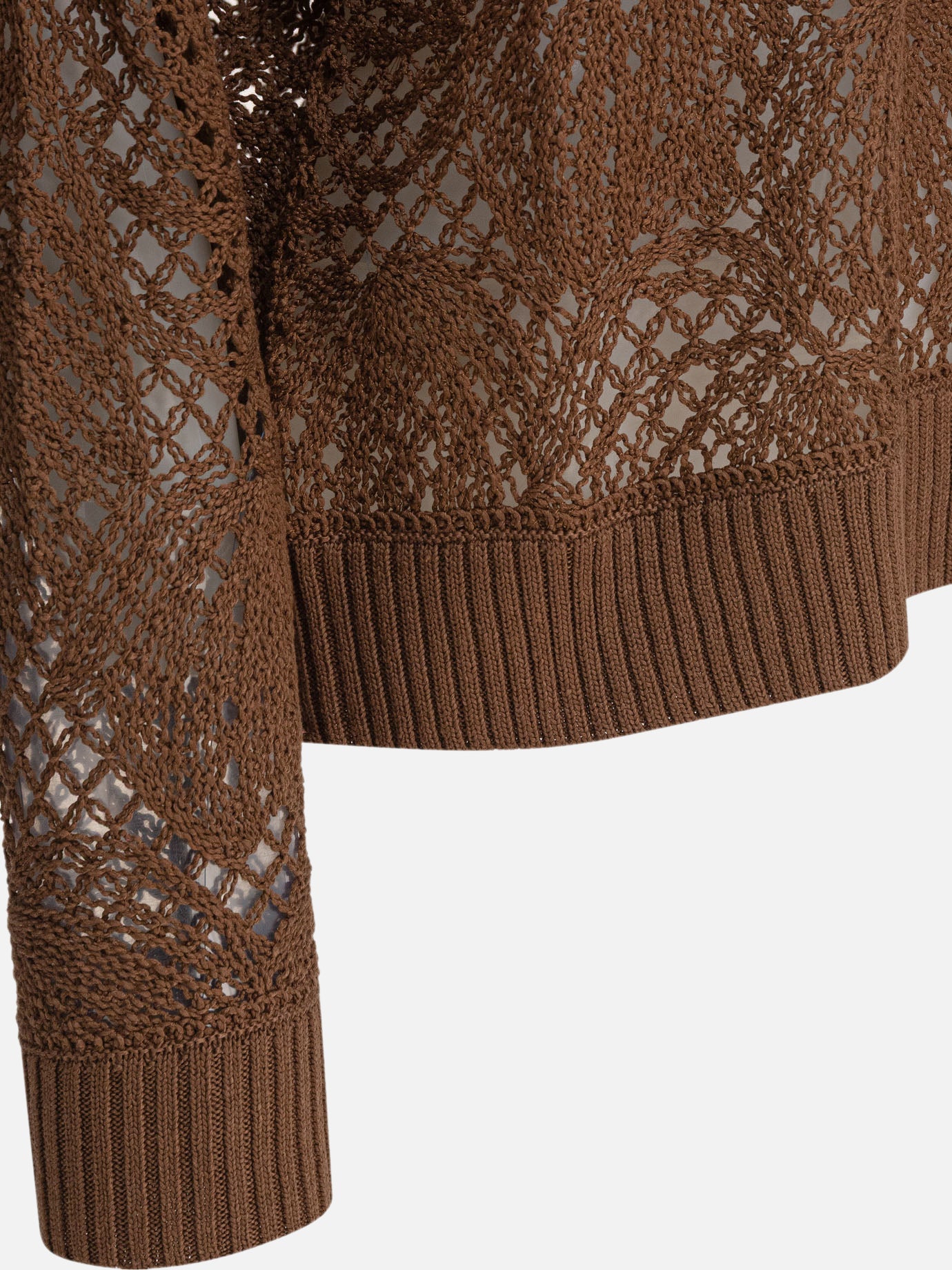 Max Mara Embroidered sweater Brown