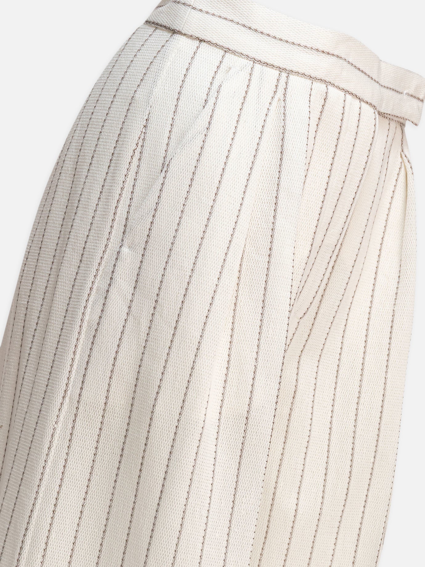 Leisure trousers Pinstriped  White - Max Mara Women | PDP | VIETTI Online Store | thumbnail_4