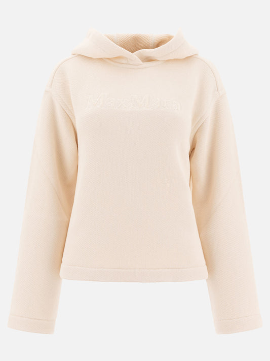 Max Mara Felpa con logo ricamato 12582189_S White 1