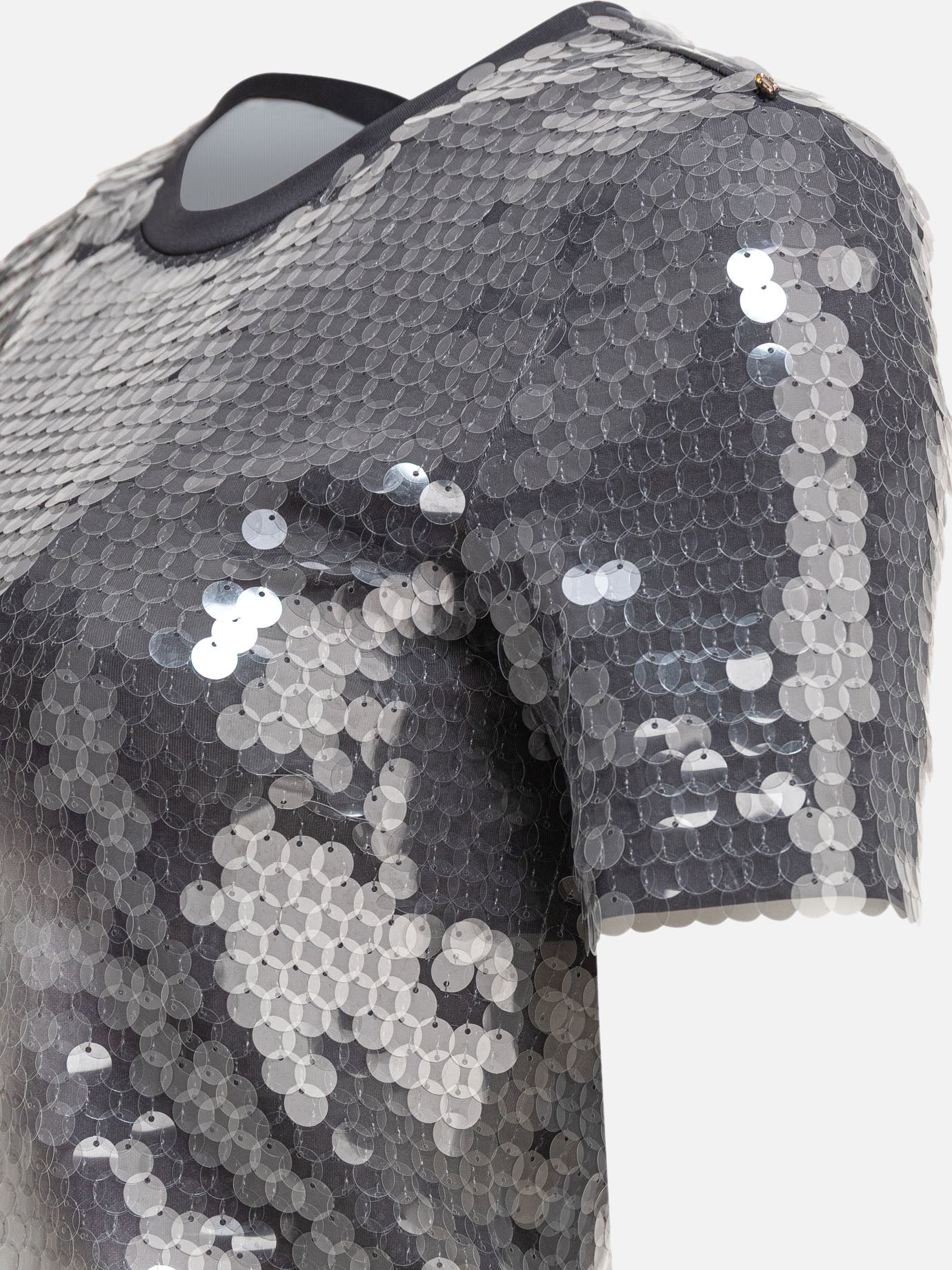 Crewneck t-shirts Solid colour  Grey - Max Mara Sportmax Women | PDP | VIETTI Online Store | Zoom-Modal_4
