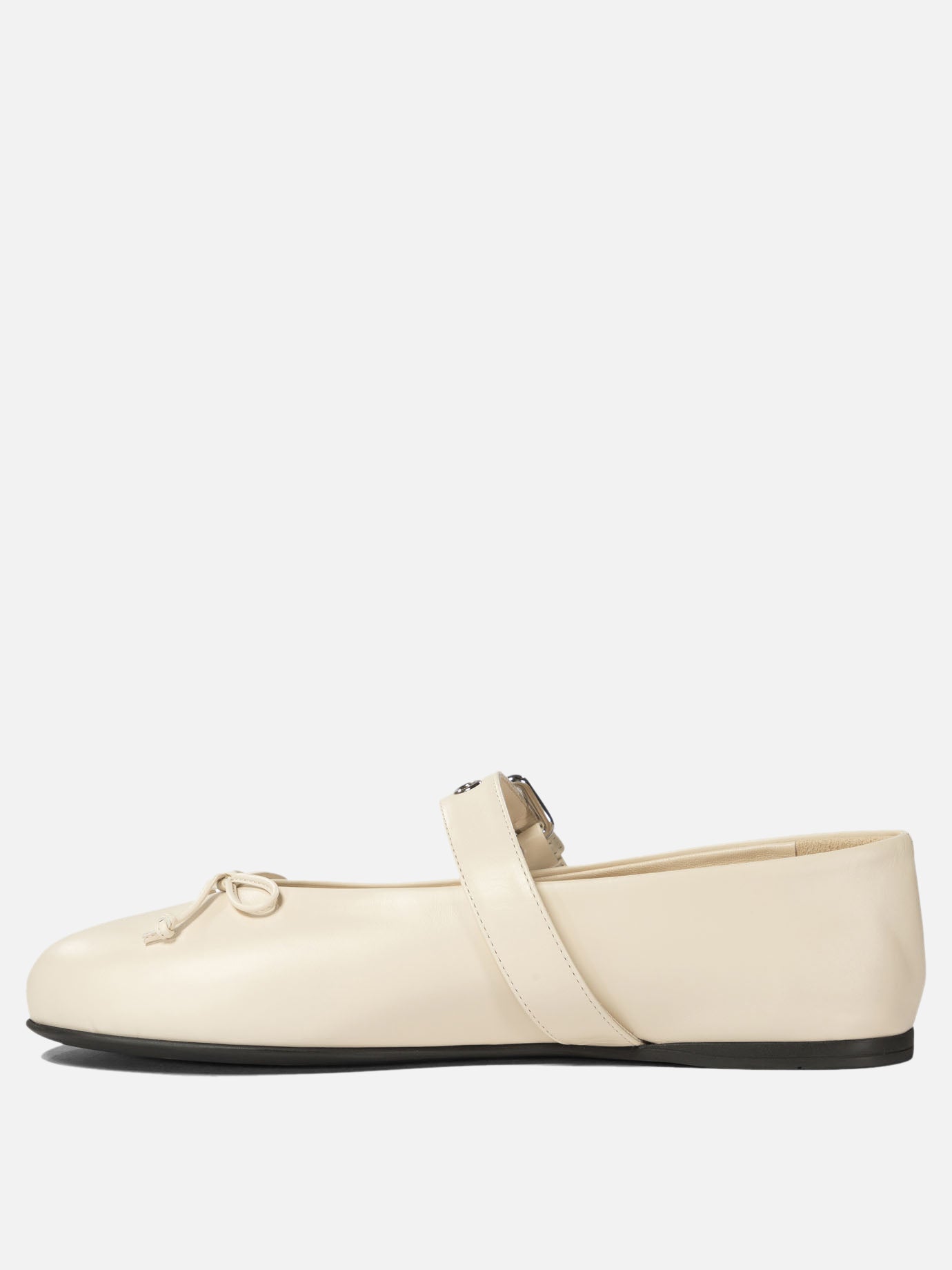 Miu Miu Leather ballet flats White