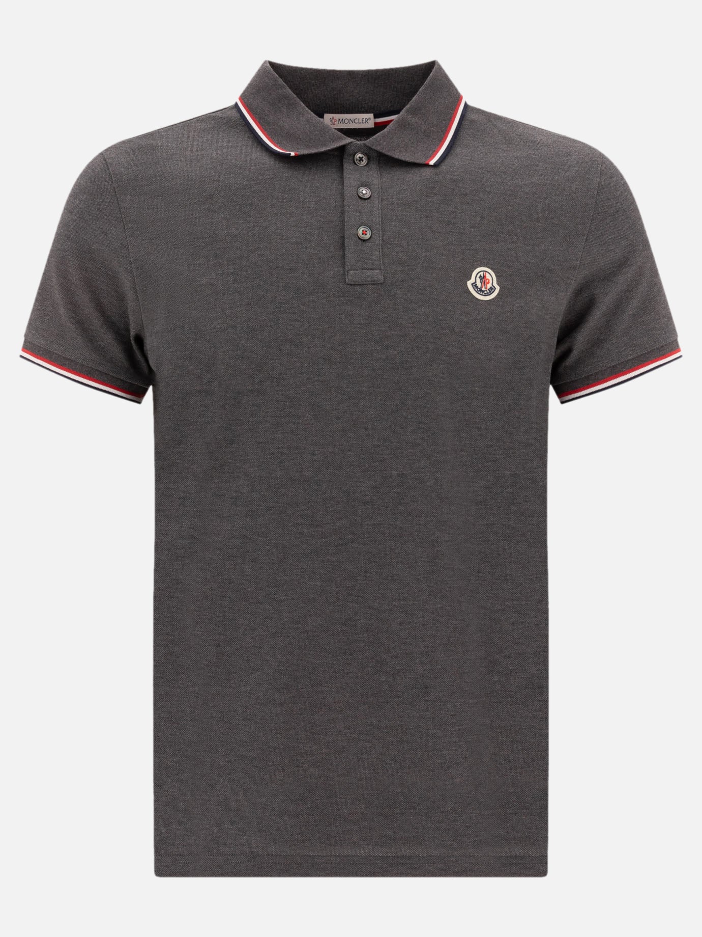 Moncler Polo con logo 15781602_L Grey thumbnail_1