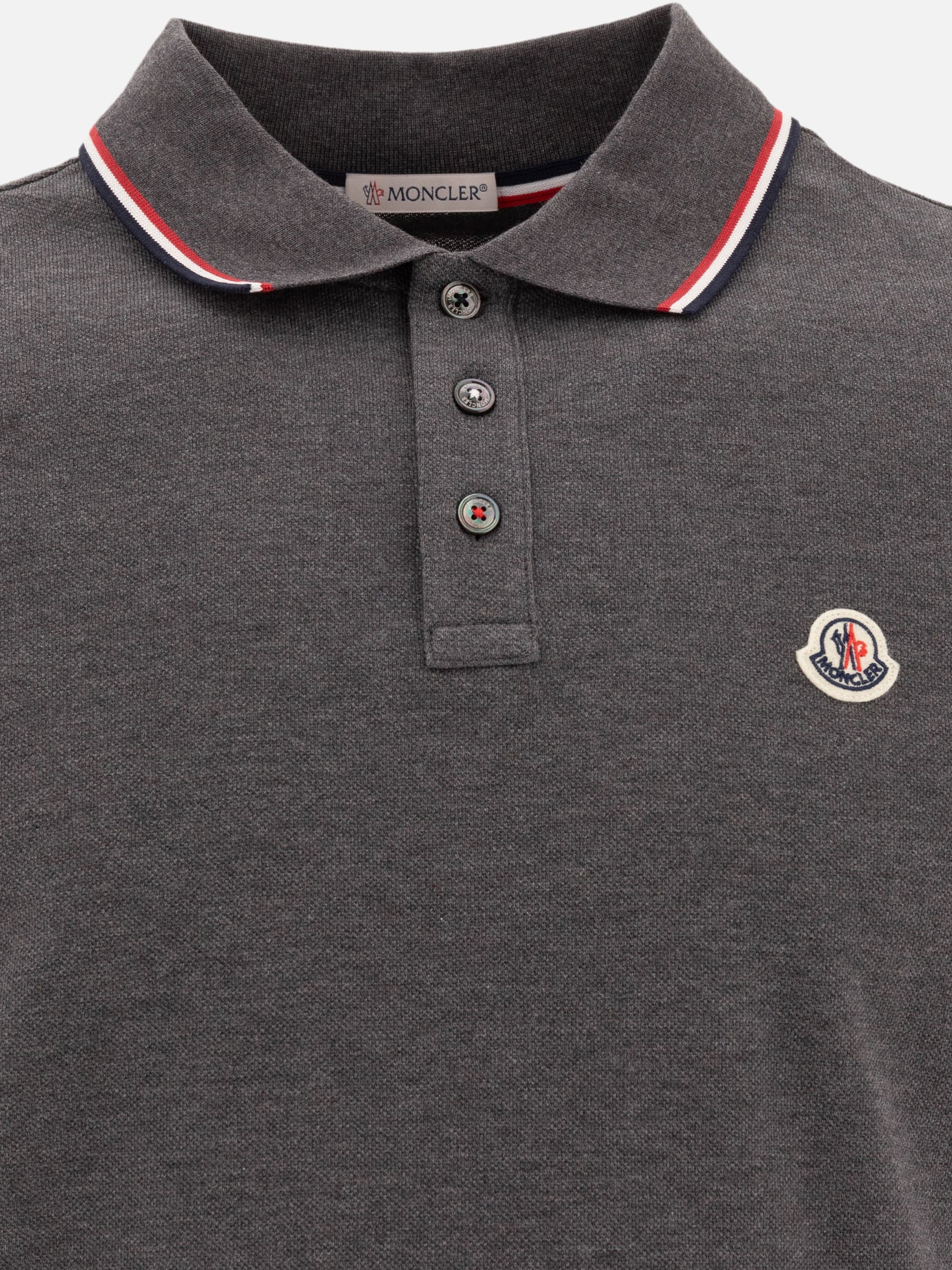 Moncler Polo con logo 15781602_L Grey thumbnail_3