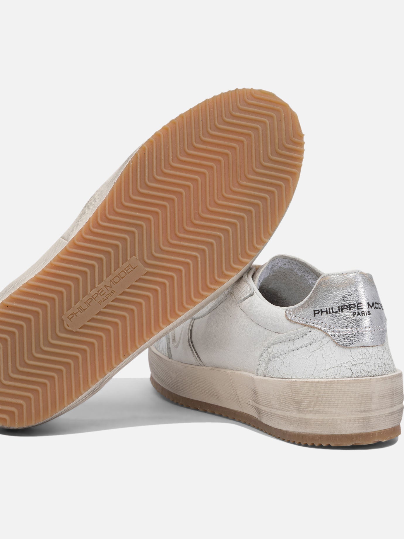 Low top sneakers 80% sheep leather 10% calf leather 10% goat leather - 100% poliurethane thermoplastic  White - Philippe Model Paris Women | PDP | VIETTI Online Store | Zoom-Modal_5
