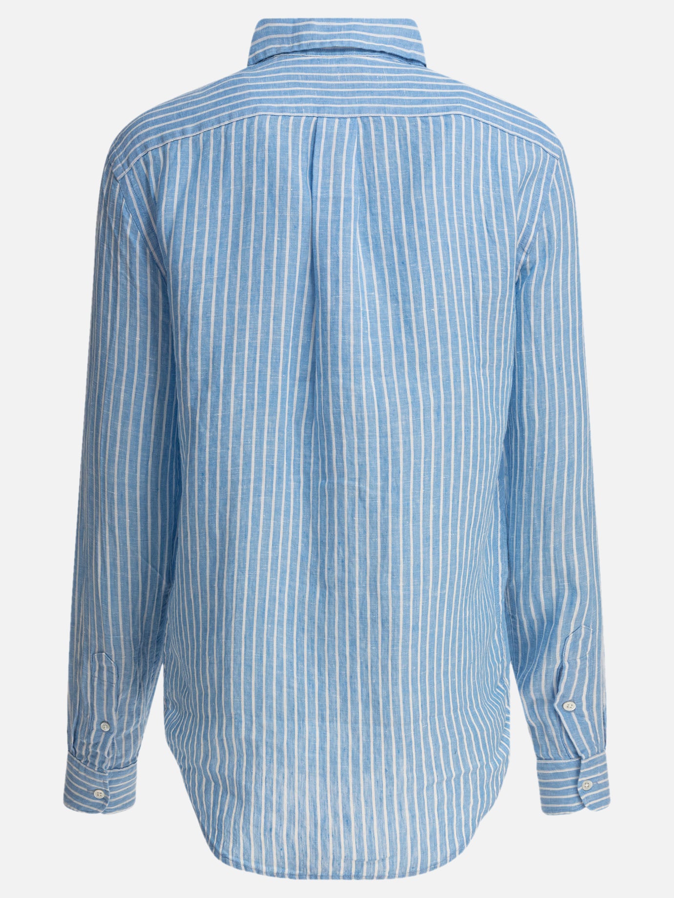 Polo Ralph Lauren Classic-fit striped linen shirt 13940933_XS Light blue thumbnail_2