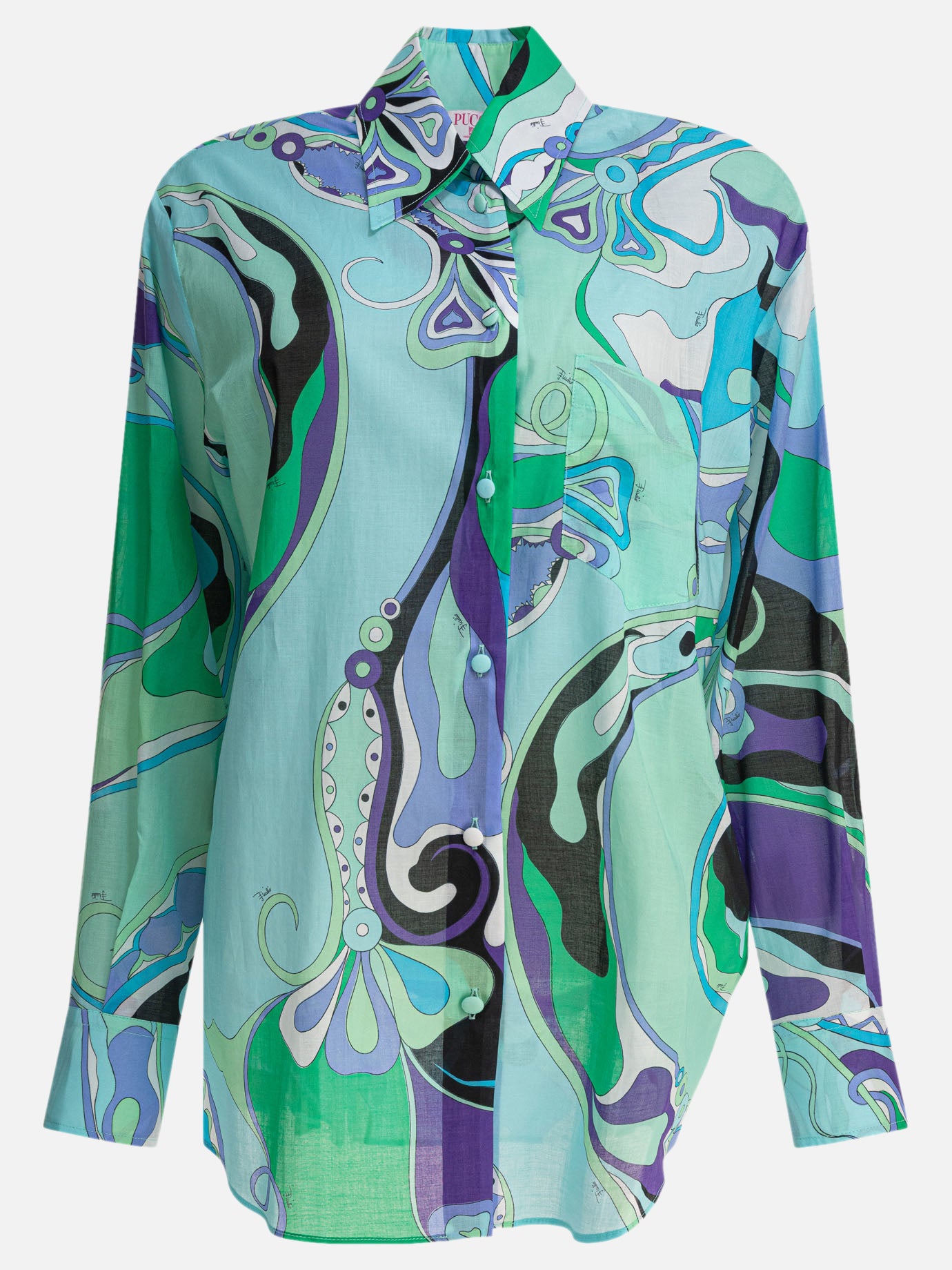 Pucci Orchidee print shirt 17515410_S Light blue thumbnail_1