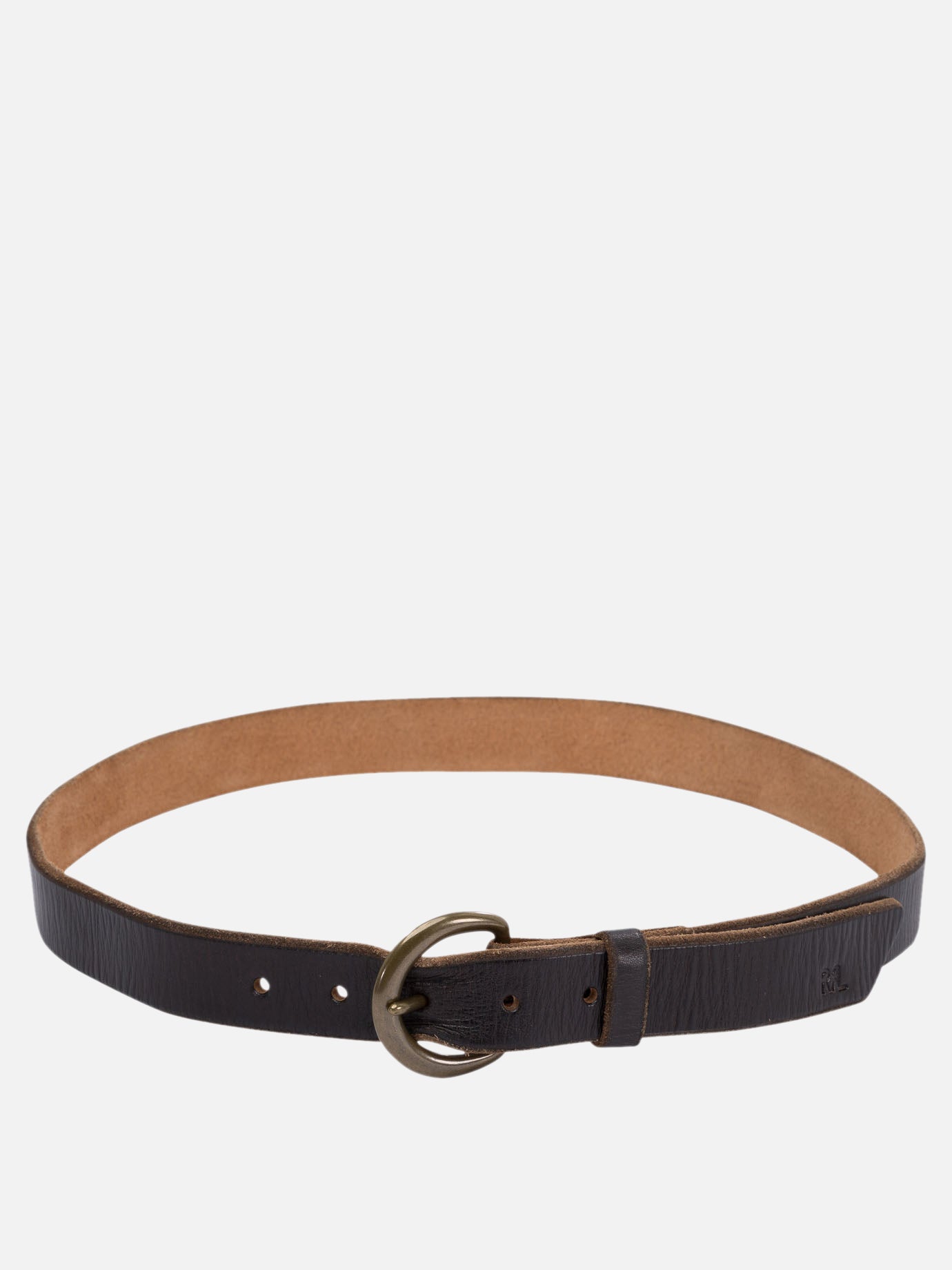 RRL by Ralph Lauren Hammered leather belt 19524300_36 Brown thumbnail_1