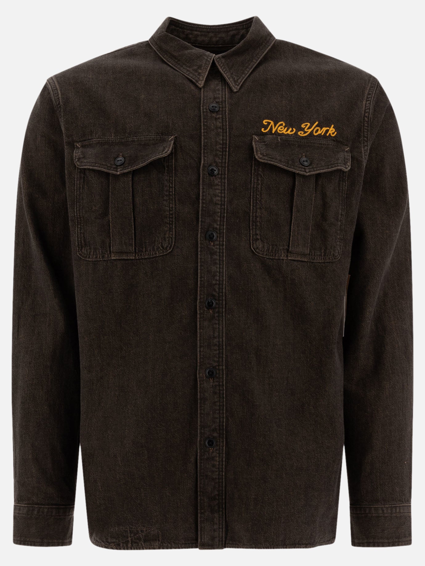 RRL by Ralph Lauren Camicia in denim ricamata 16079939_S Black thumbnail_1