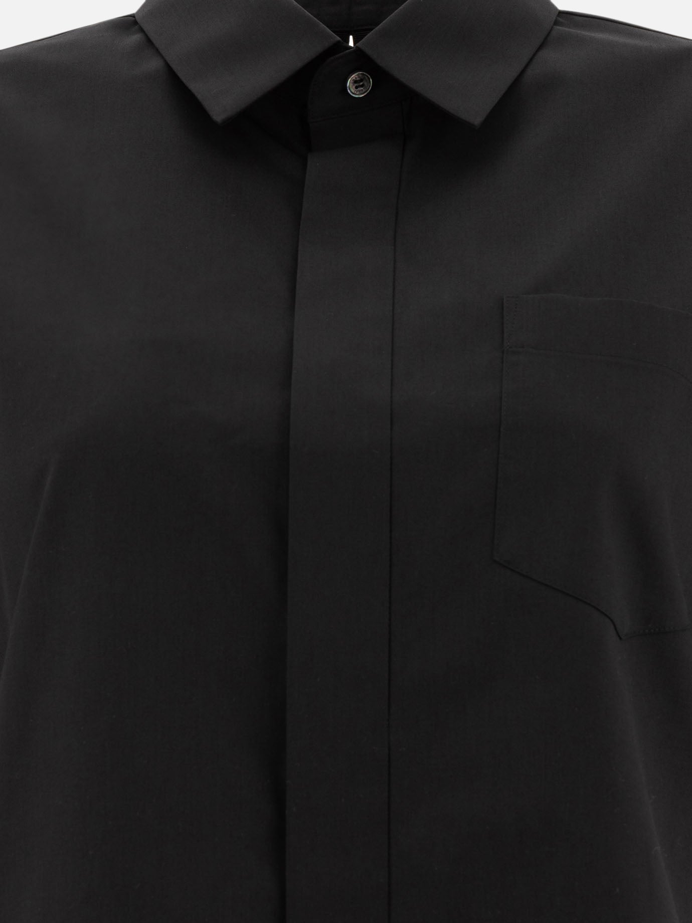 Camicie casual Solid colour  Nero - Sacai Donna | PDP | VIETTI Online Store | thumbnail_3