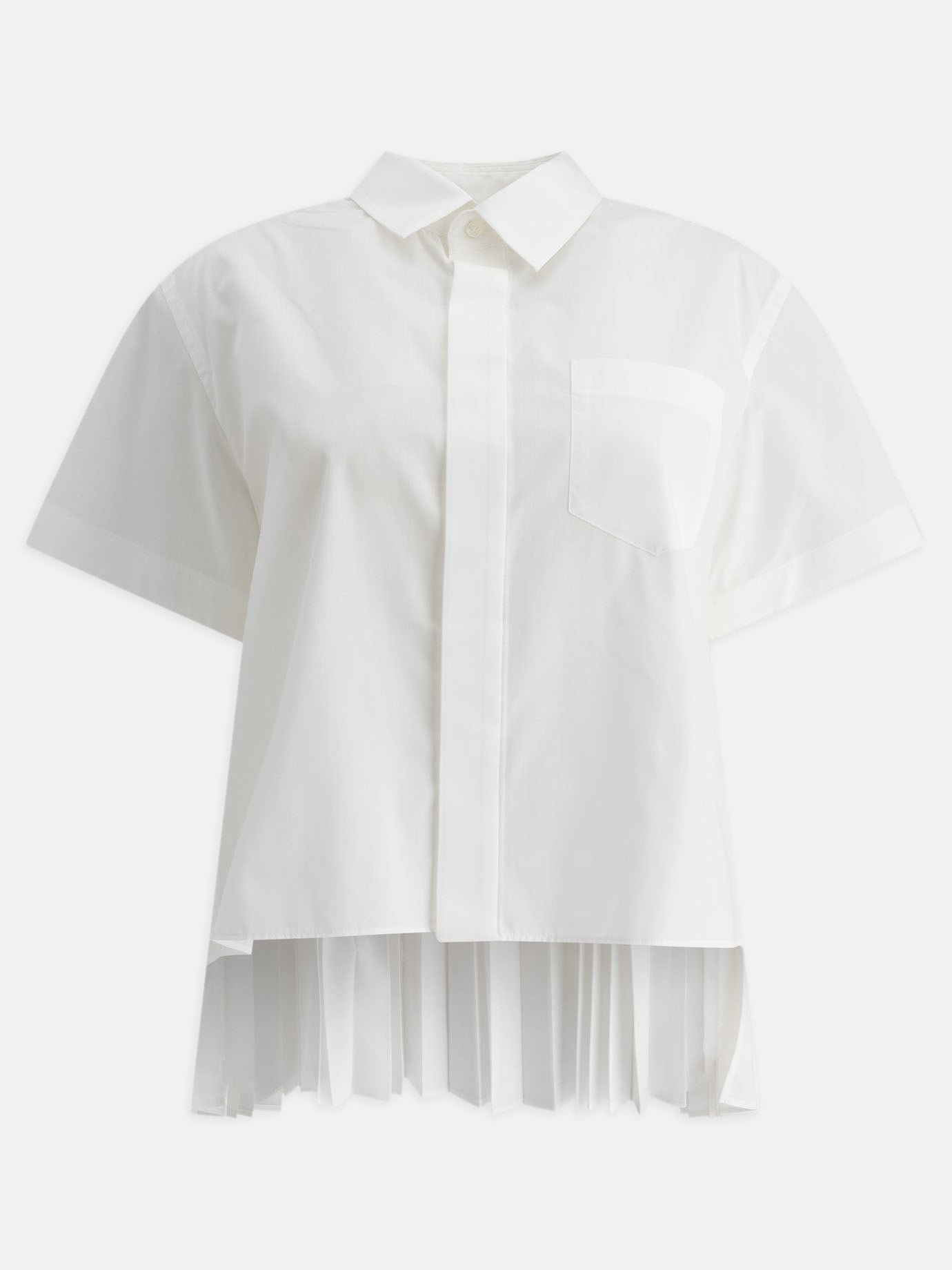 Casual shirts Solid colour  White - Sacai Women | PDP | VIETTI Online Store | thumbnail