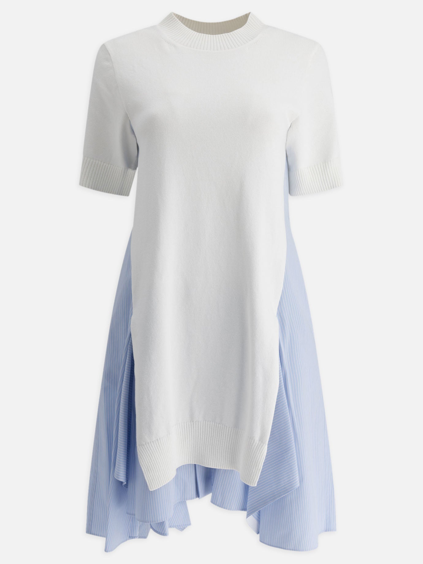 Sacai Cotton and knit dress 16887459_1 White thumbnail_1