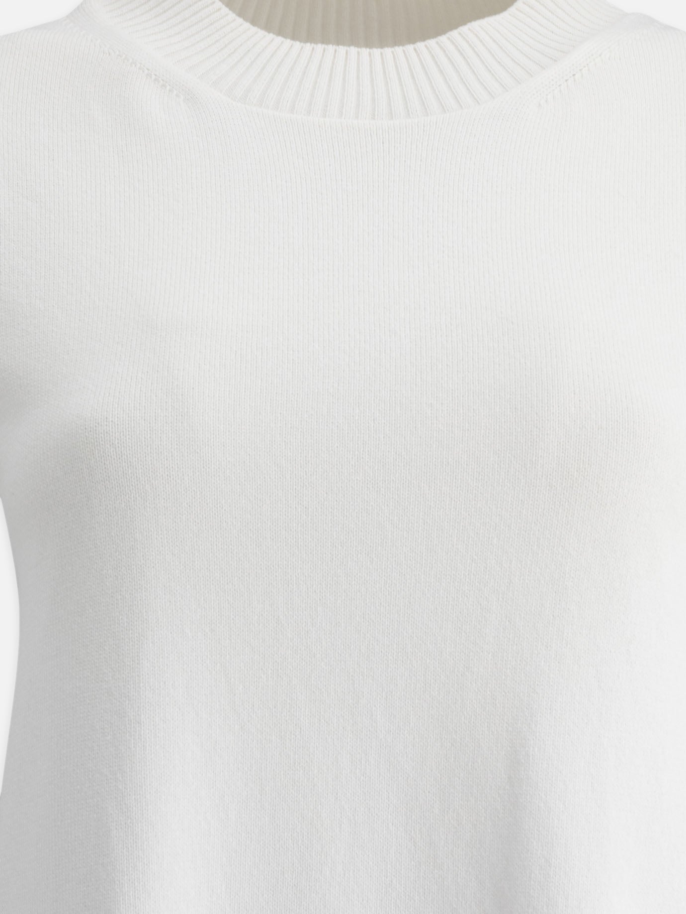 Sacai Cotton and knit dress White