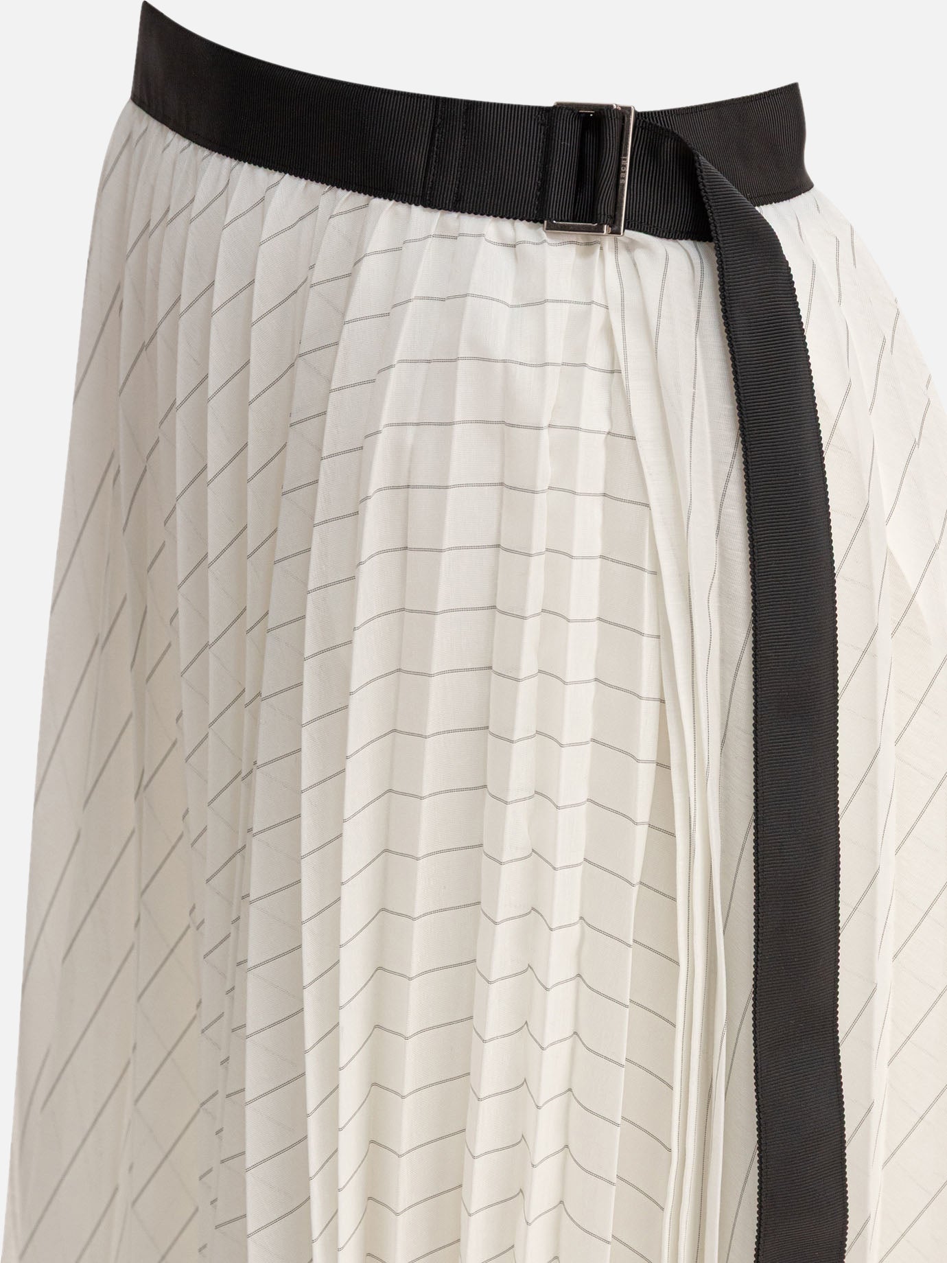 Sacai Pleated skirt 18048640_2 White thumbnail_4