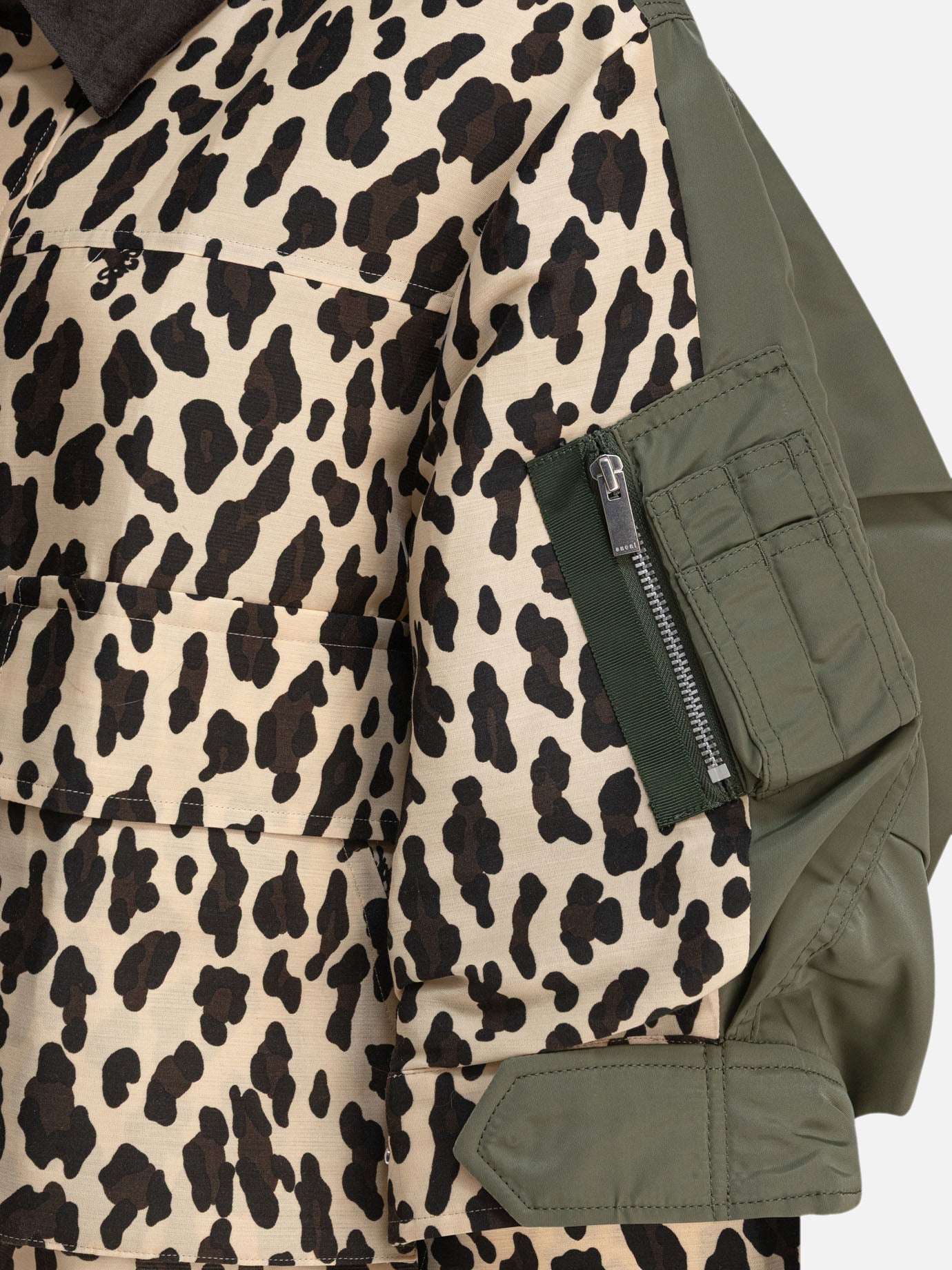 Sacai Leopard jacket 18722623_1 Brown thumbnail_4