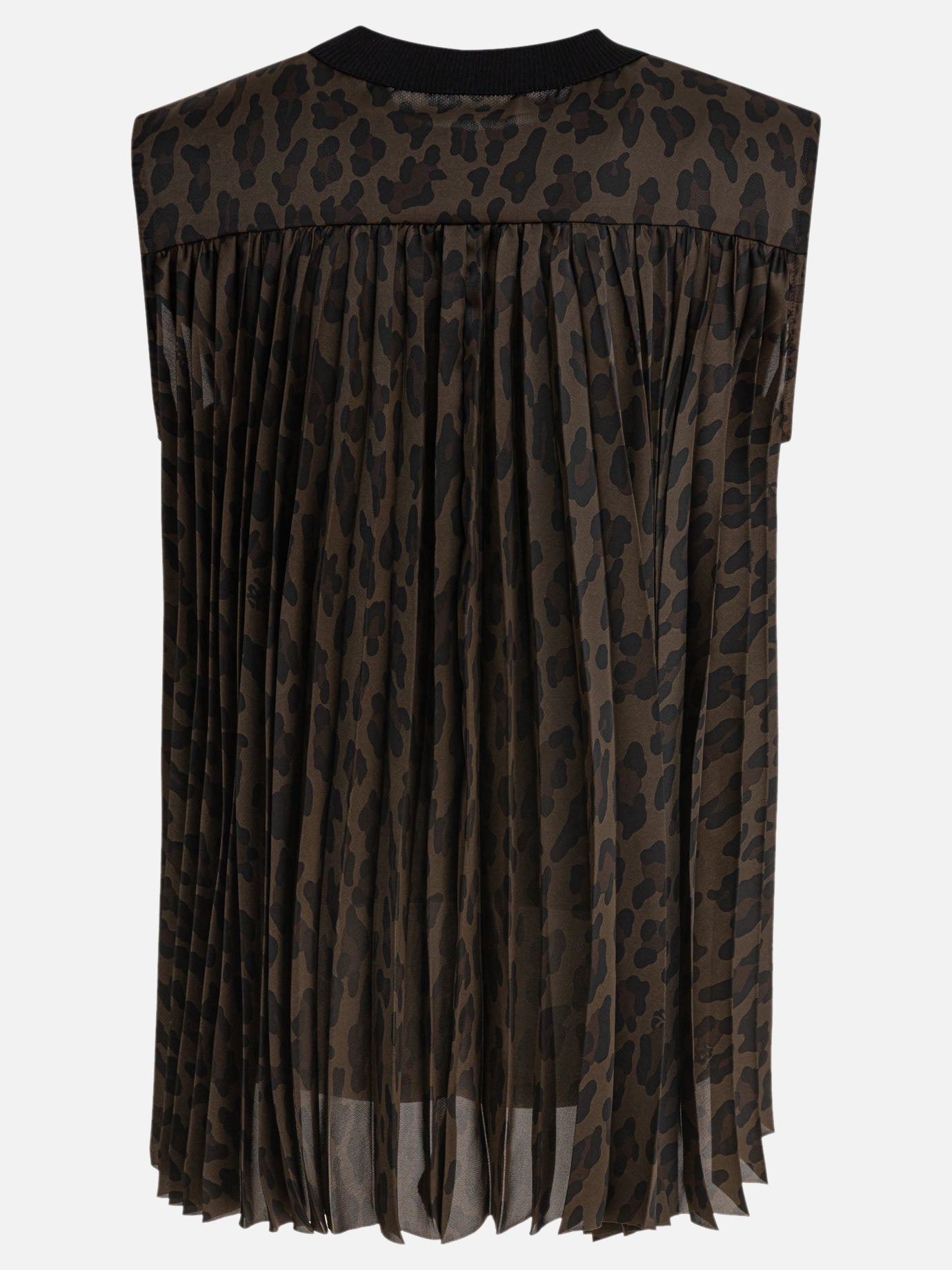 Sacai Top leopardato 19243713_2 Black thumbnail_2