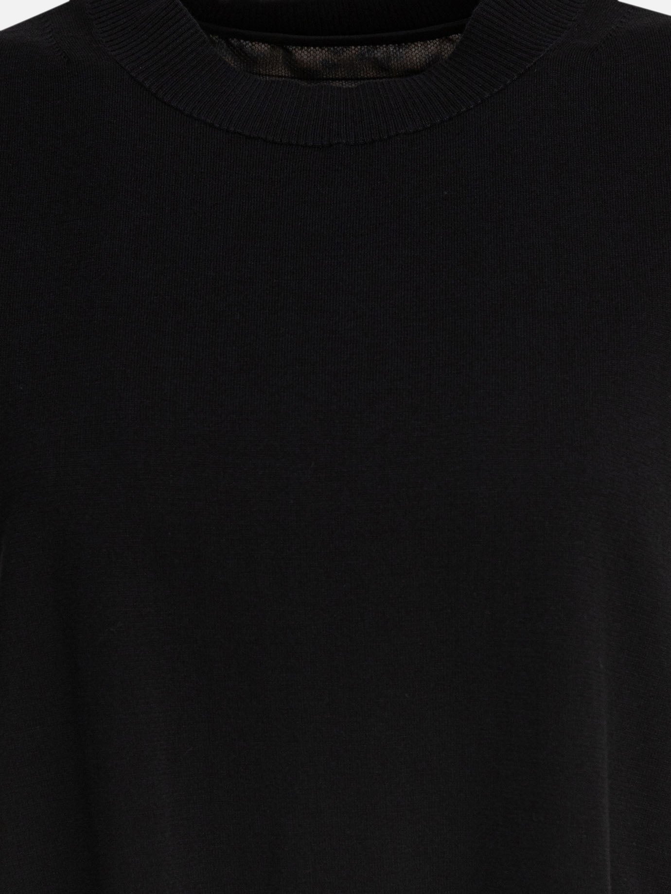 Sacai Top leopardato 19243713_2 Black thumbnail_3