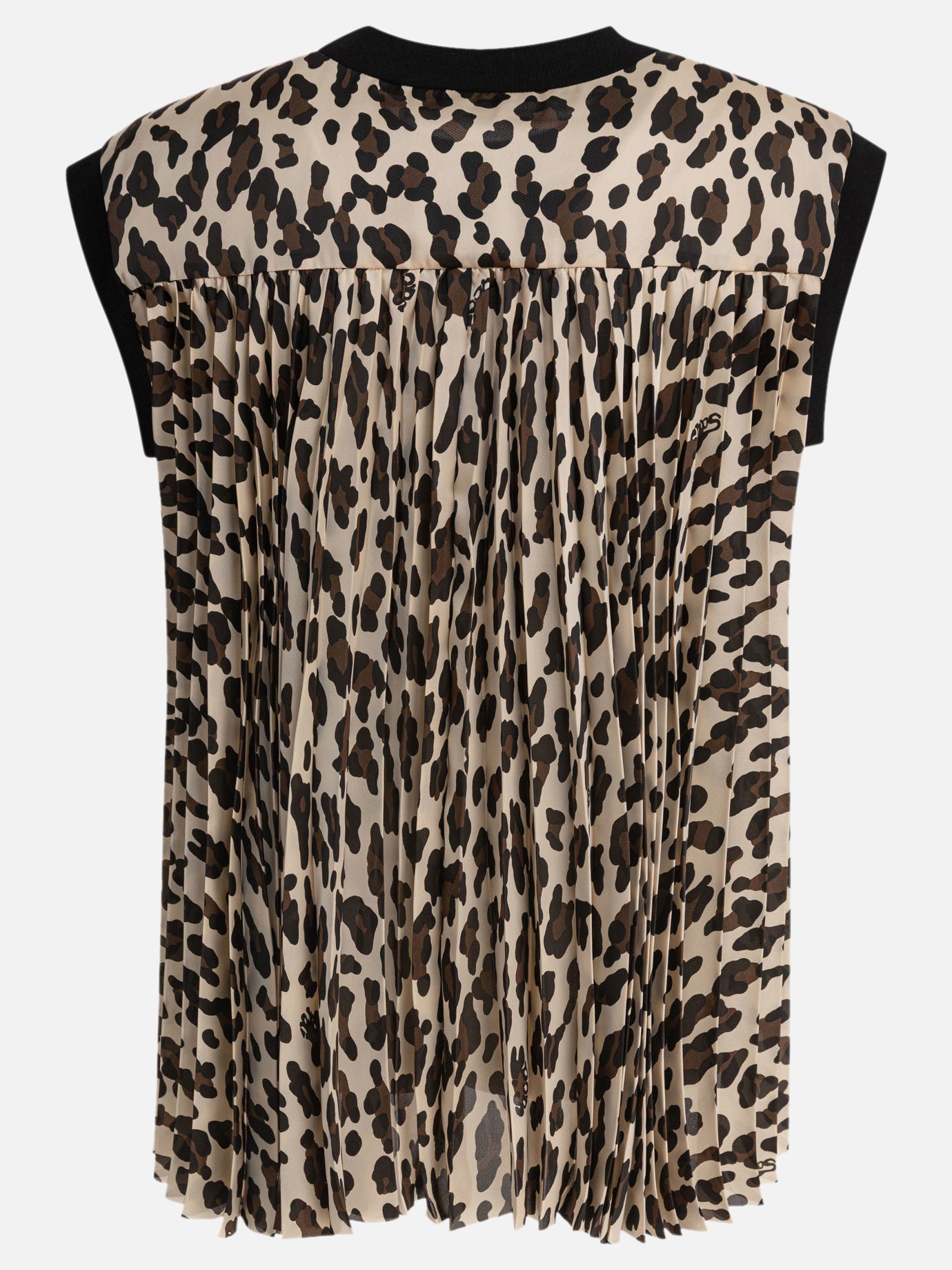 Sacai Top leopardato 15337720_1 Black thumbnail_2