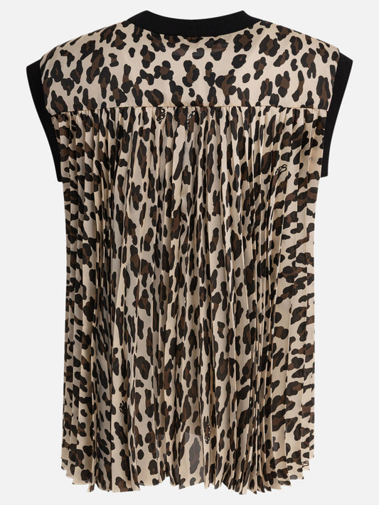 Sacai Top leopardato 15337720_1 Black 2
