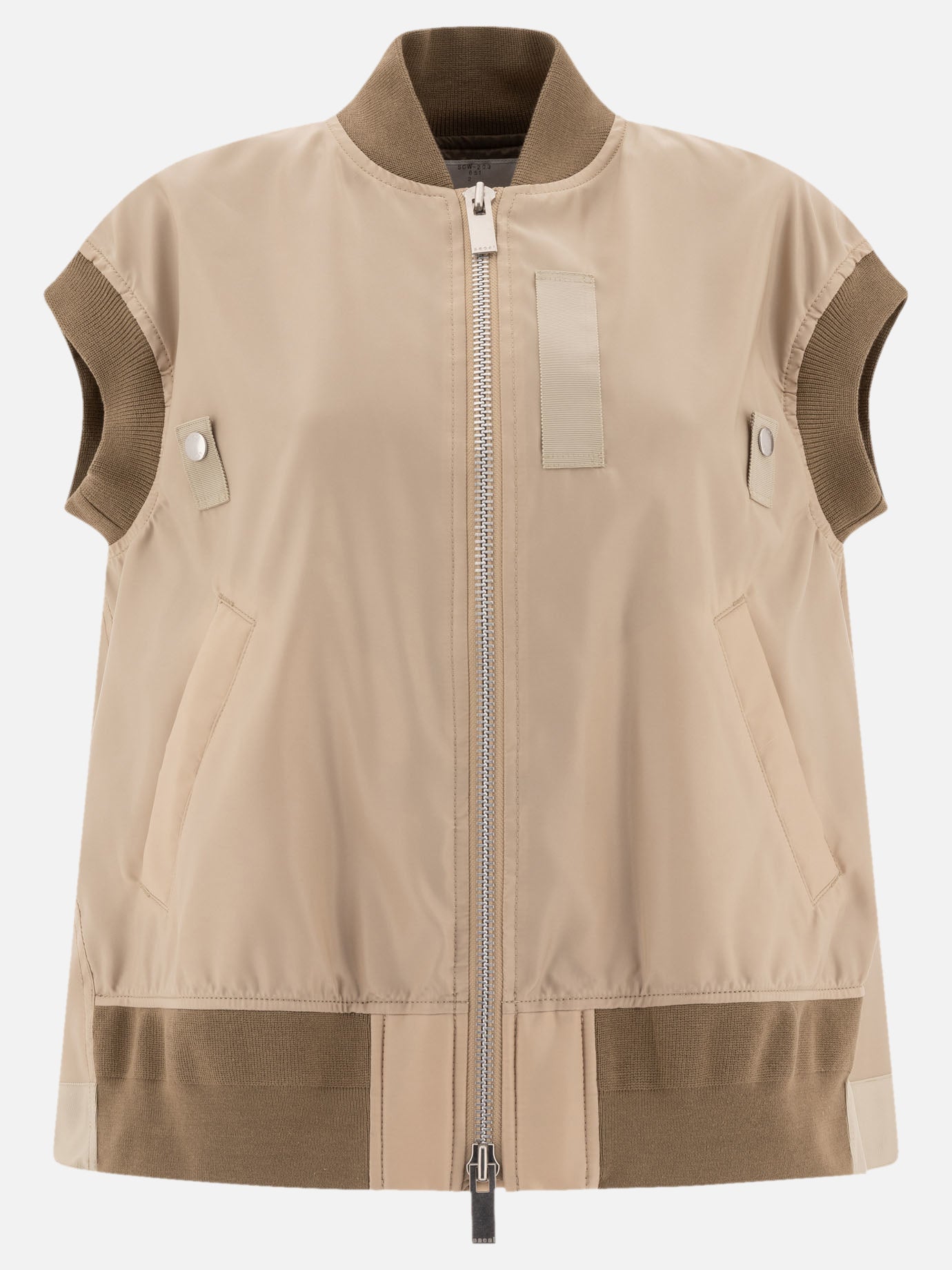 Vest jackets Solid colour  Beige - Sacai Women | PDP | VIETTI Online Store | Zoom-Modal
