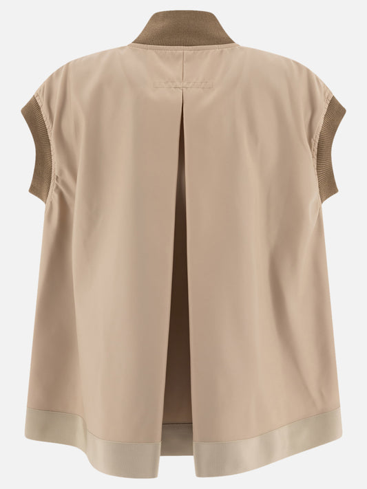 Vest jackets Solid colour  Beige - Sacai Women | PLP | VIETTI Online Store | 2
